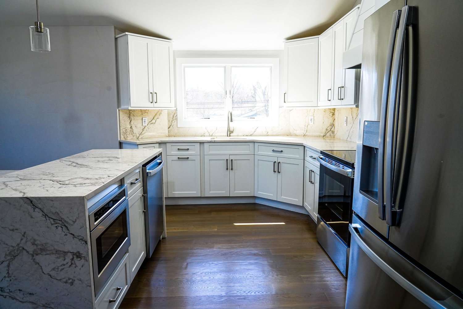 White Kitchen & Island — photograph 3
