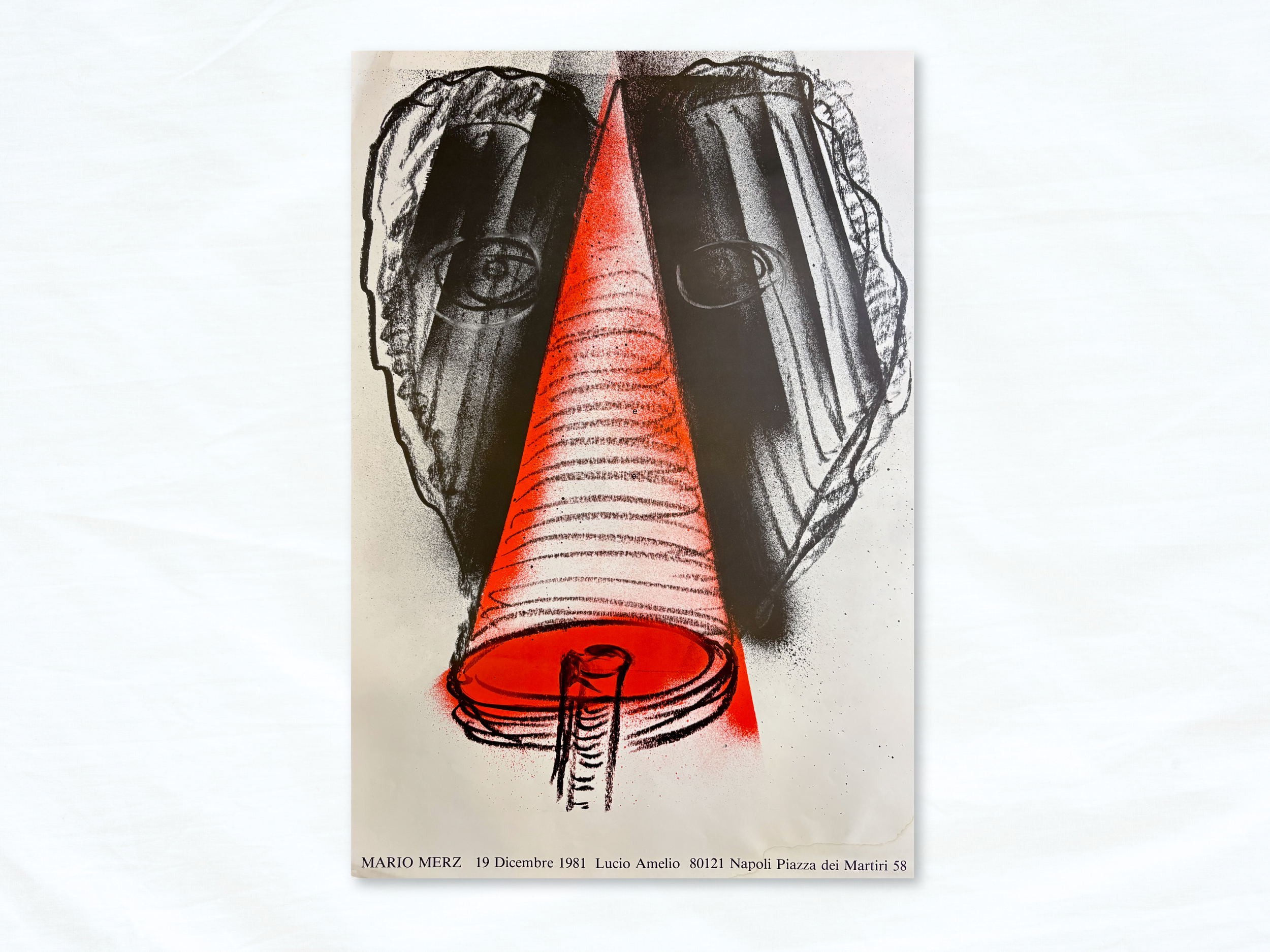 Vintage lithographic poster: Mario Merz at the Galleria Lucio Amelio, 1981