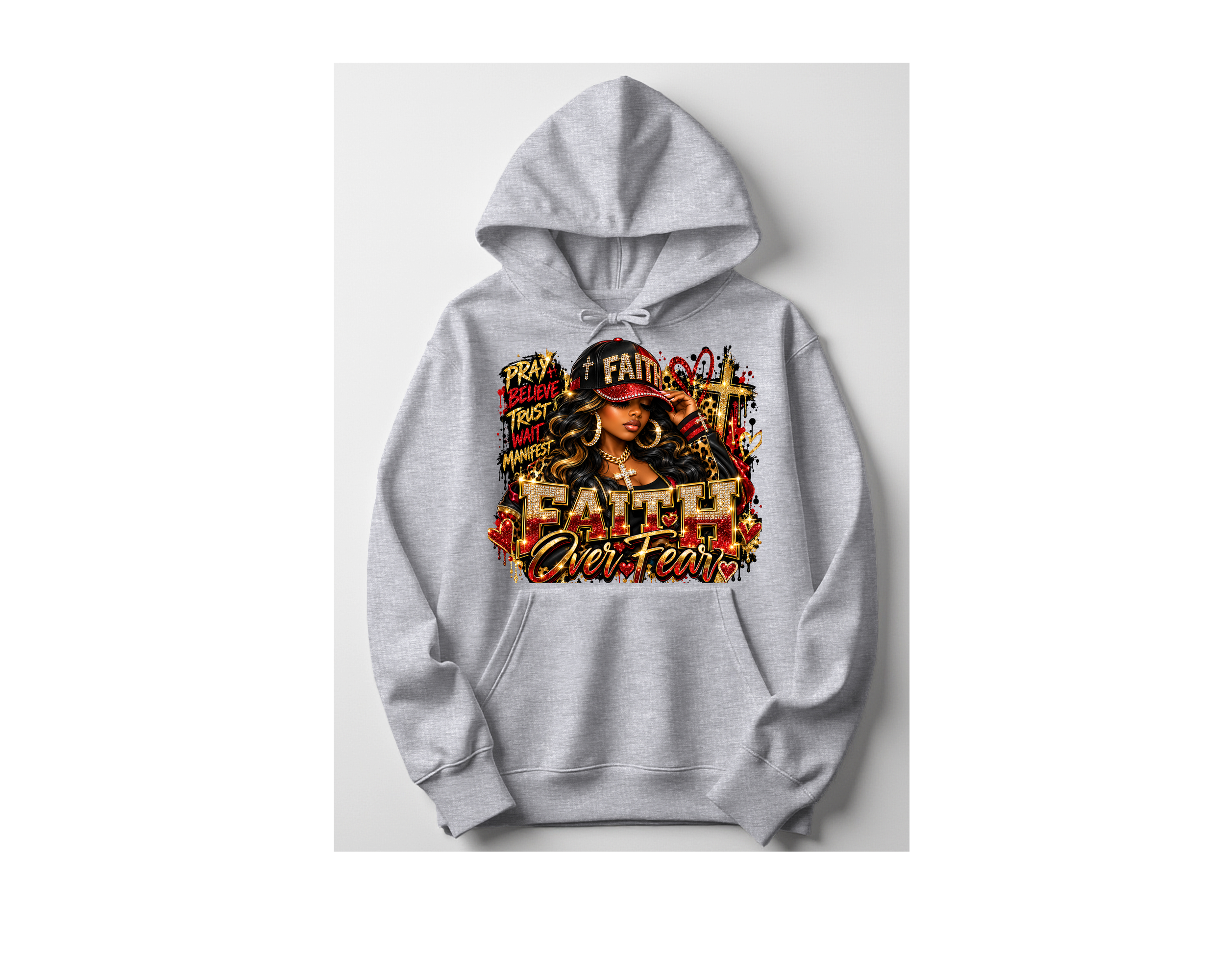 'Faith Over Fear' Graphic Hoodie