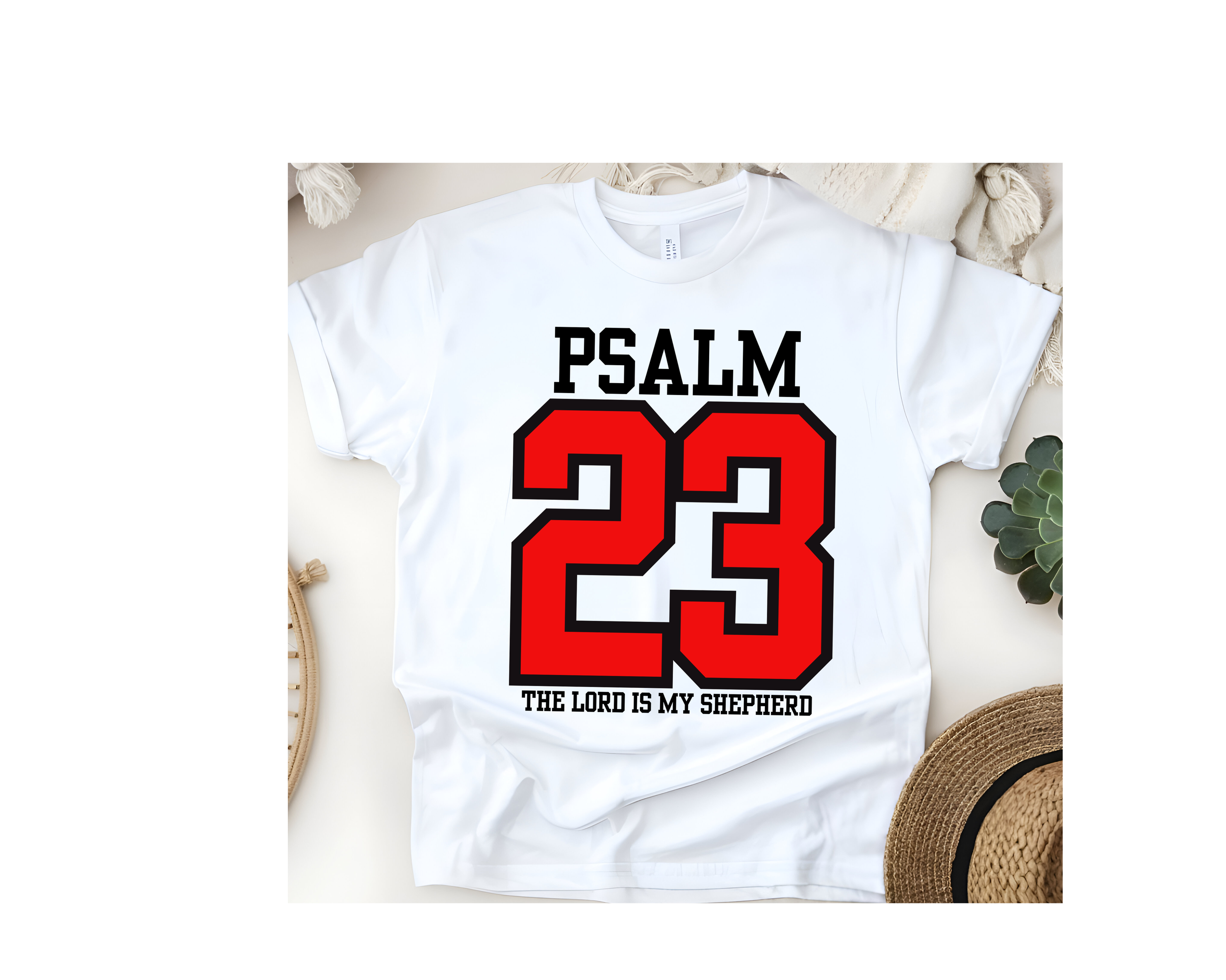 Psalm 23 Inspirational Graphic T-Shirt