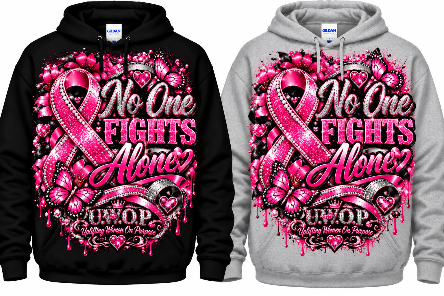 'No One Fights Alone' Empowerment Hoodie