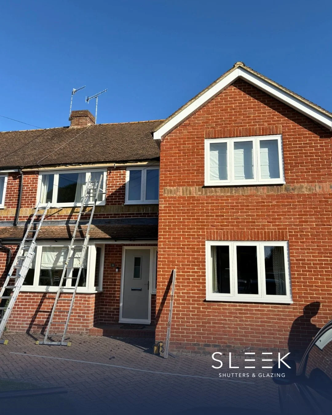 New windows and a new front door for this property - by Sleek Shutters and Glazing