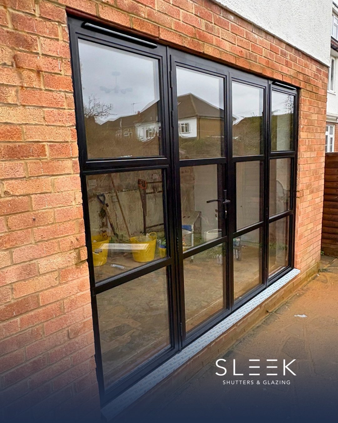 Newly installed heritage style patio doors for a home in Tunbridge Wells by Sleek Shutters and Glazing