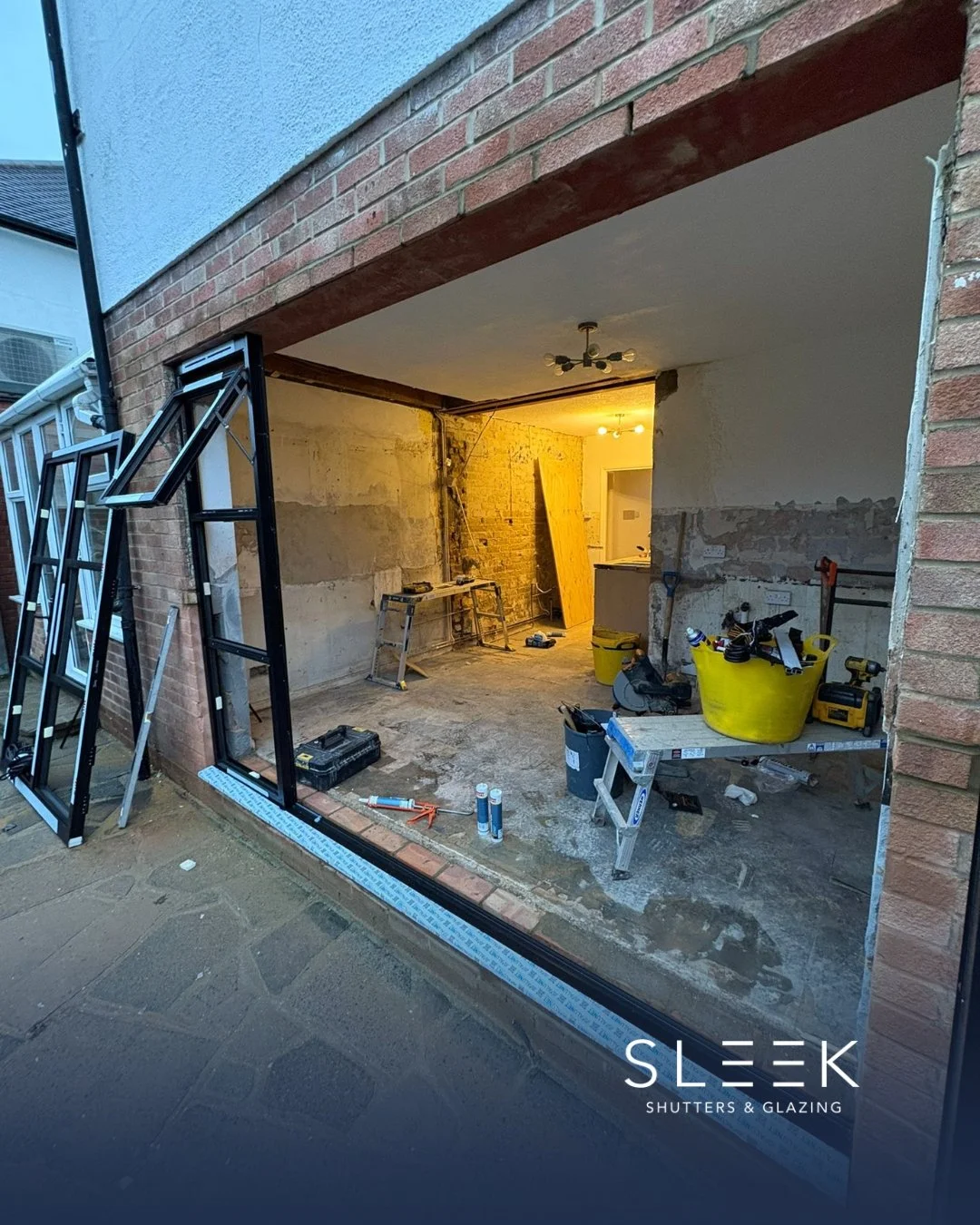 Newly installed heritage style patio doors for a home in Tunbridge Wells by Sleek Shutters and Glazing