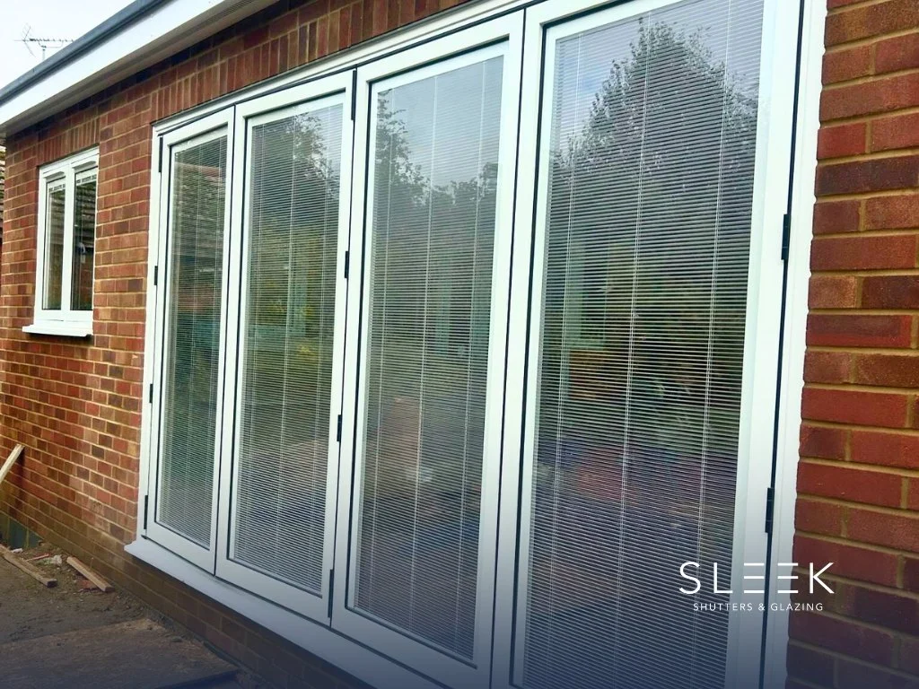 Bi-fold patio doors supplied and installed by Sleek Glazing in Tunbridge Wells