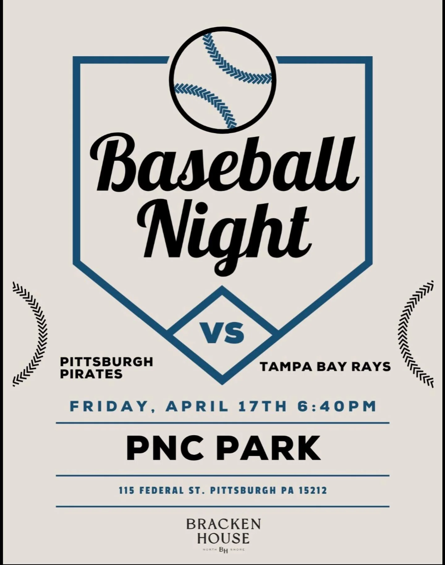 It&rsquo;s a baseball night in Pittsburgh ⚾️

Catch the Pittsburgh Pirates take on the Tampa Bay Rays tonight at 6:40PM

Let&rsquo;s go Bucs! It&rsquo;s our year 💛🖤