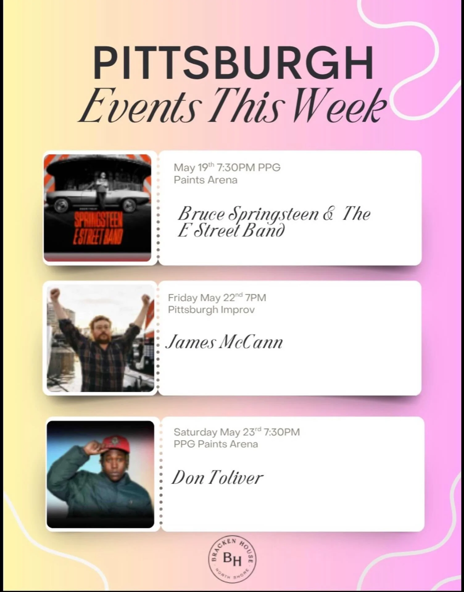 Your Pittsburgh plans for this week just dropped 📍✨