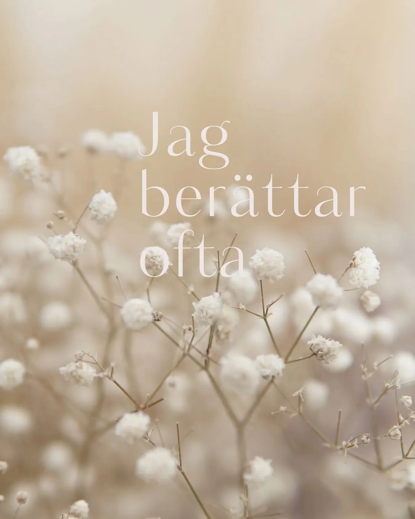 Jag ber&auml;ttar ofta att det du k&auml;nner och upplever inom dig inte &auml;r sant.

Ofta p&aring;minner jag dig om att den sm&auml;rta du b&auml;r p&aring; inte &auml;r din.

Ofta ber&auml;ttar jag att det inte &auml;r fel p&aring; dig eller din 