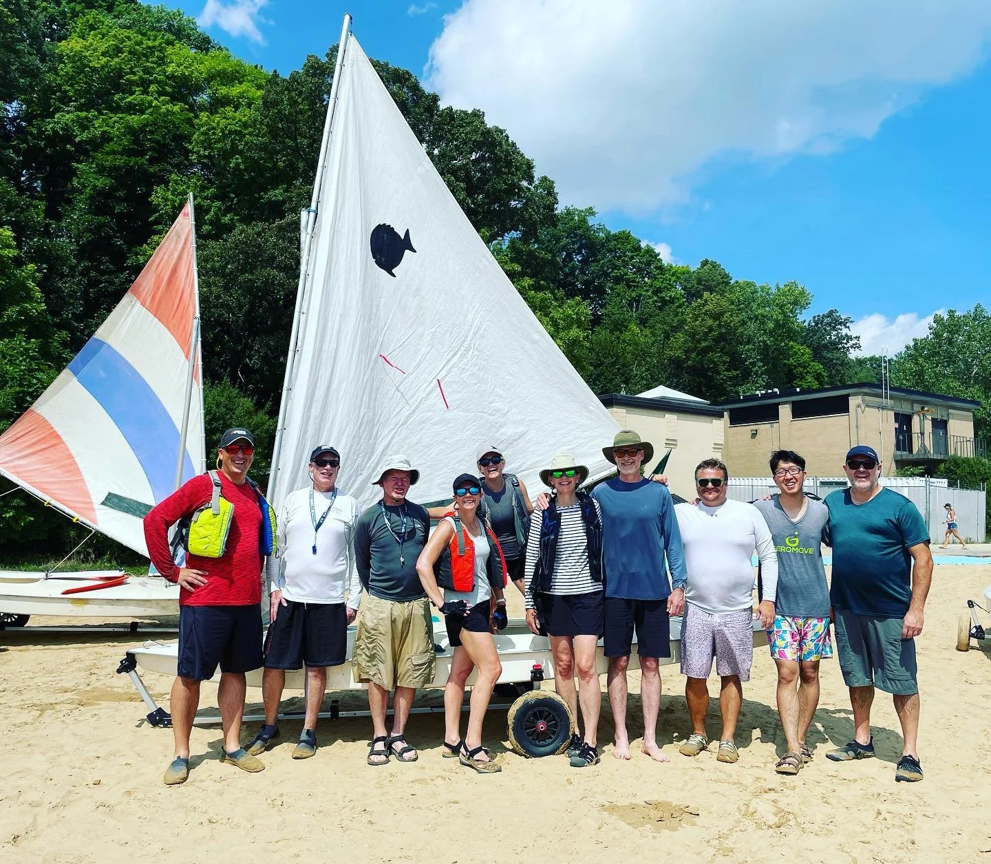 Adult Learn to Sail Class 2022 is a wrap! Congratulations to a fabulous group of sailors &amp; big thanks to instructors Doug, Leland &amp; John.