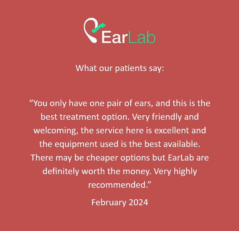Some great feedback from a recent patient. 

EarLab clinics now in Haslemere, Guildford and Andover. Our complete ear wax removal service costs &pound;85. Consultation, both ears cleared and our specialist advice. Appointments can be booked online th