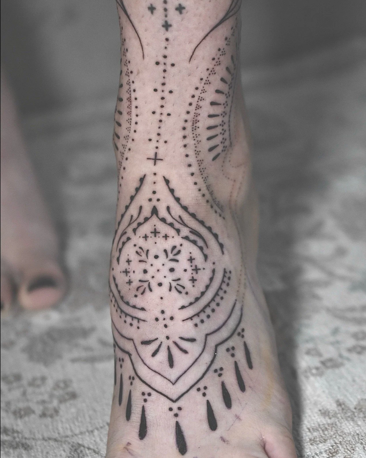 Mr J.Best Ornamental Foot Tattoo