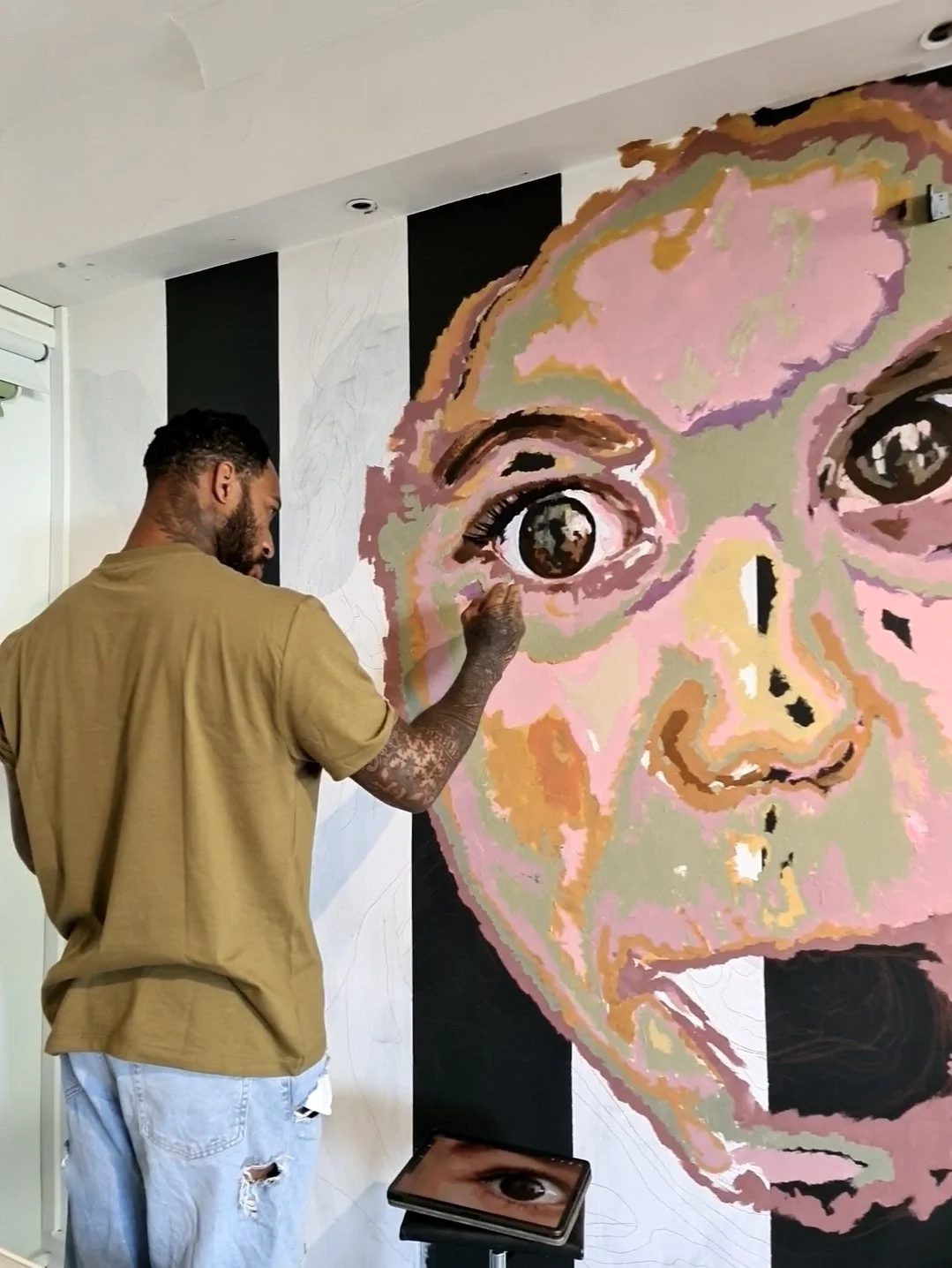 Abstract Mural WIP Painting by Mr J.Best