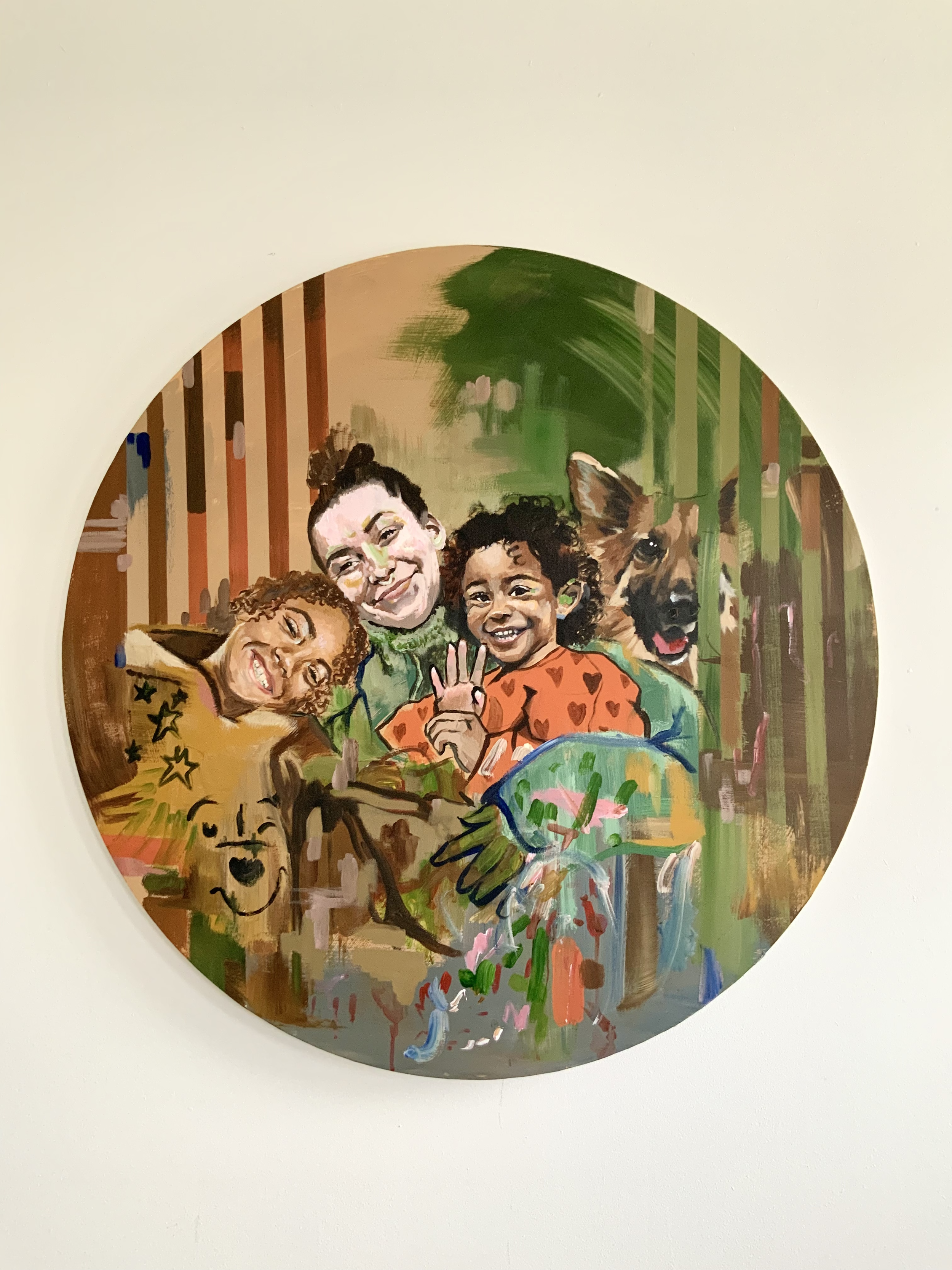 Abstract Family Portrait Painting by Mr J.Best