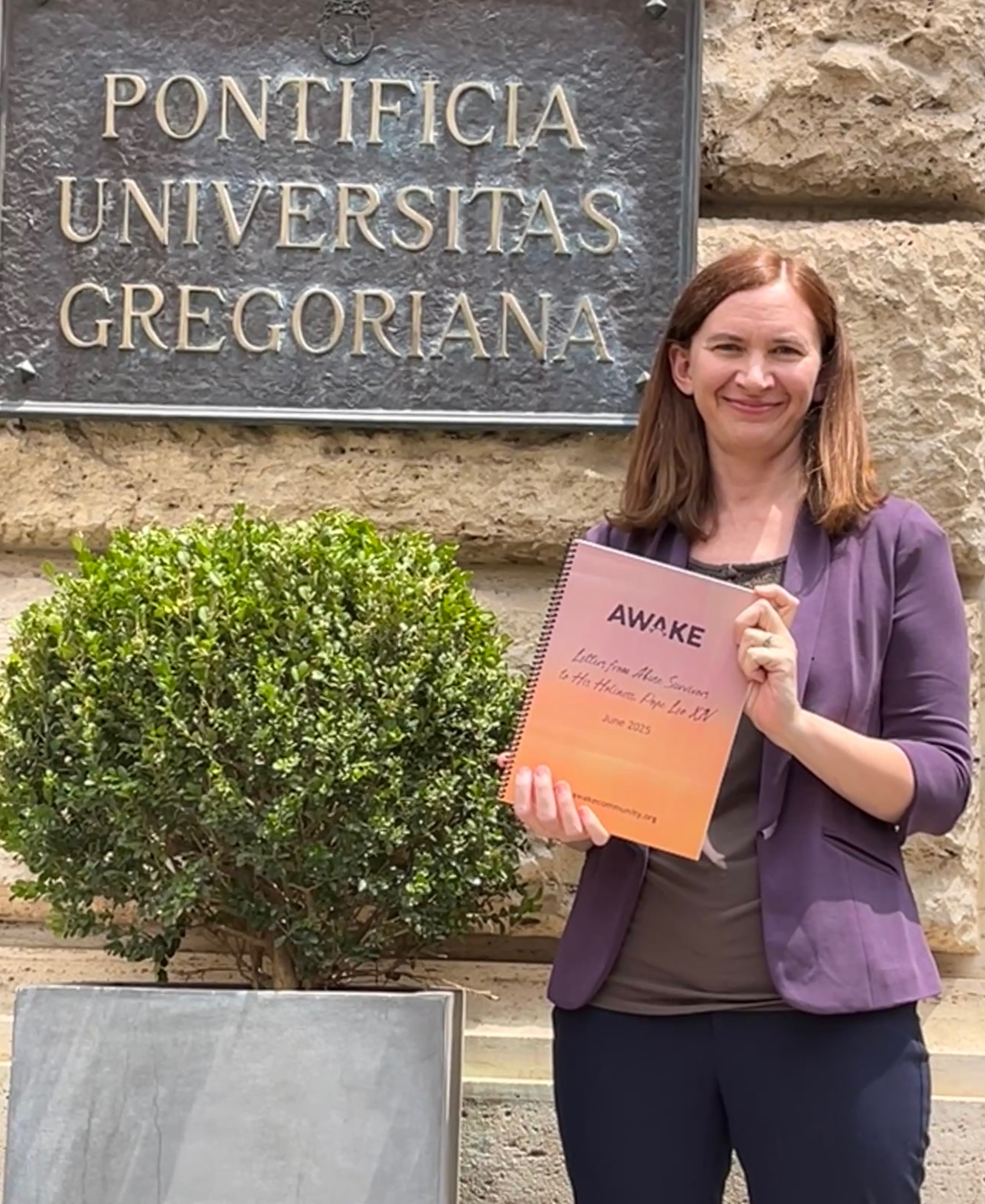 Awake Delivers Heartfelt Survivor Letters to the Vatican This Week