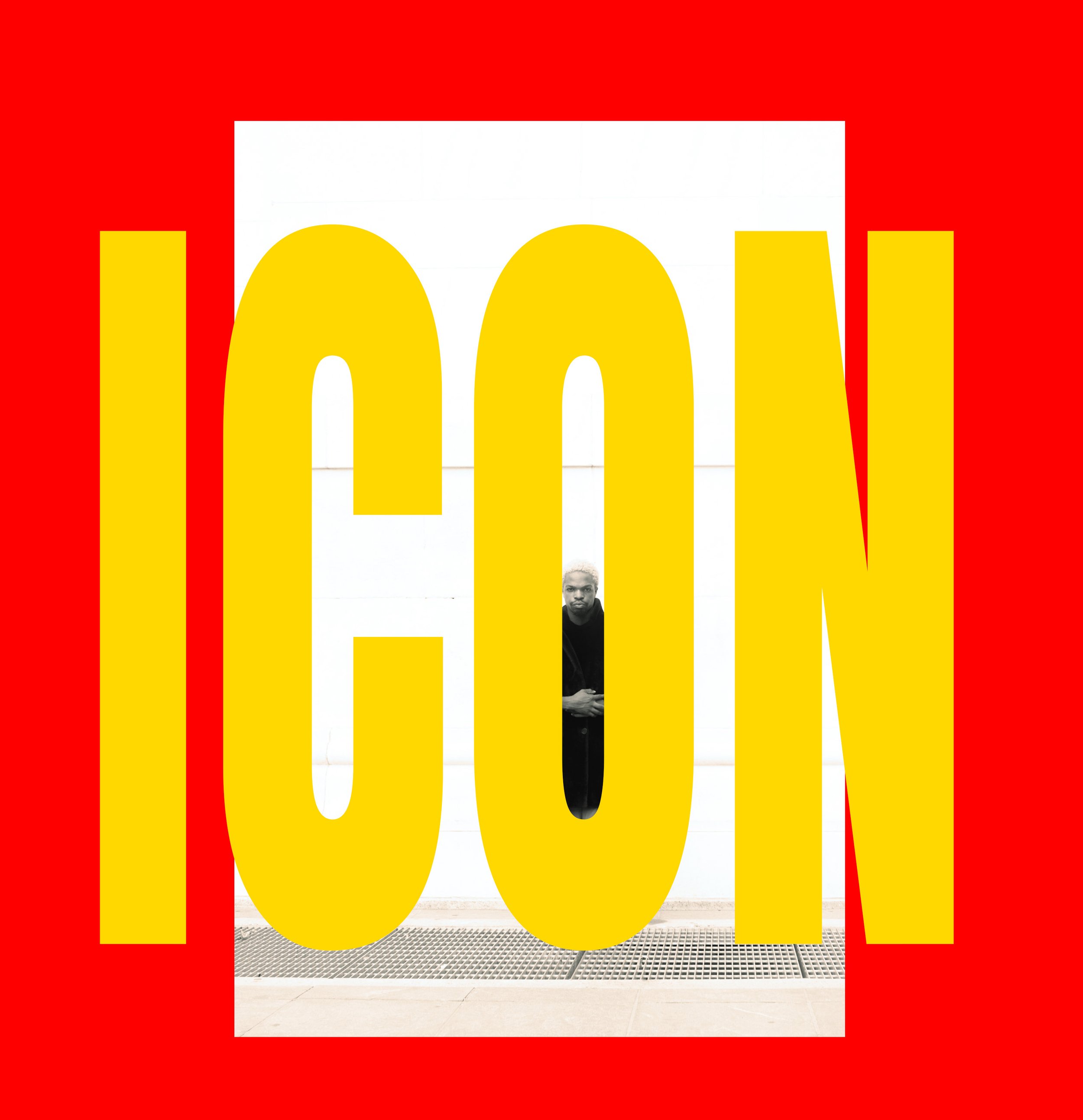 Large yellow number icon on a white background with a person in black attire standing behind it, and a red border surrounding the image.