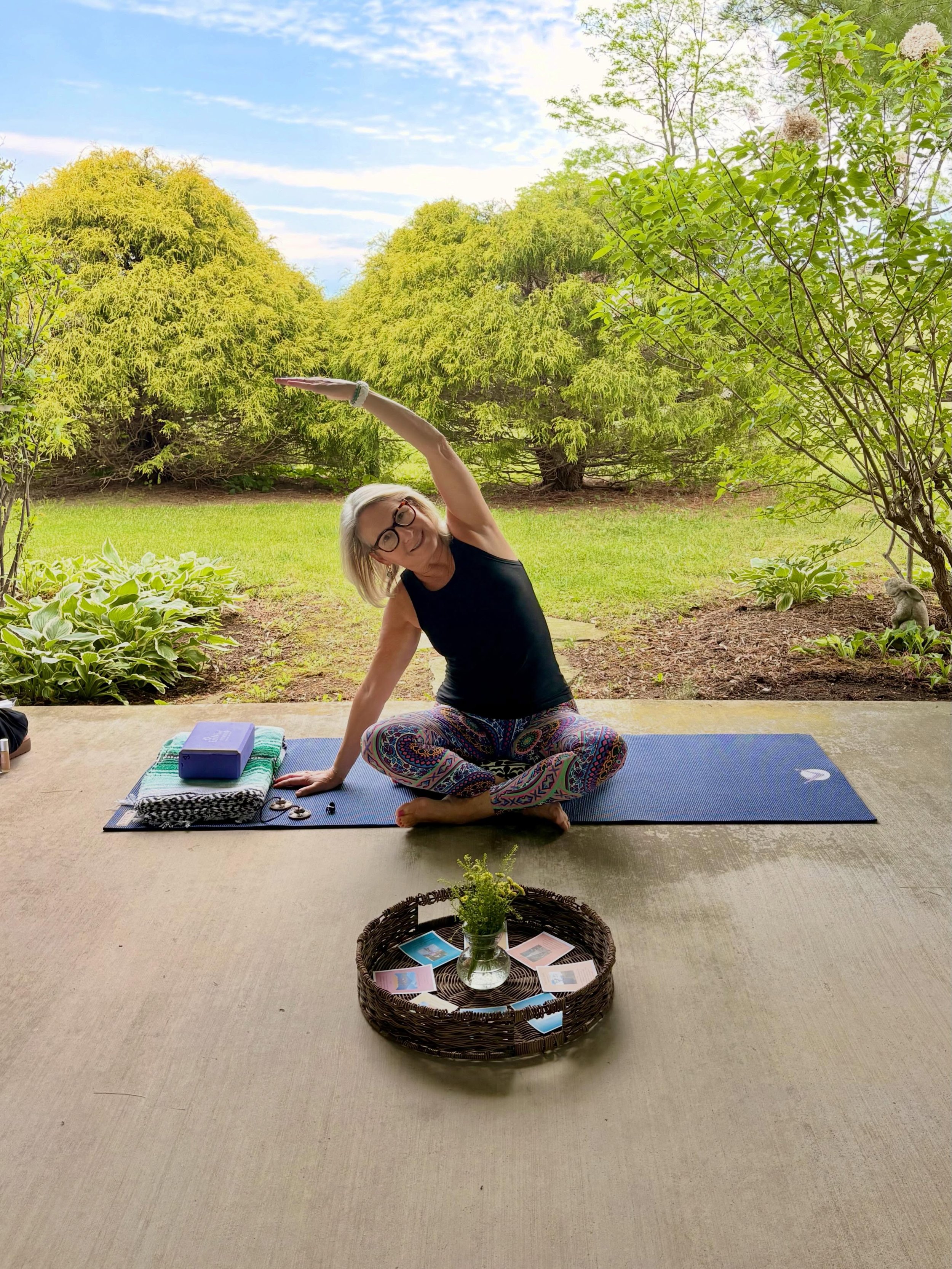 A beautiful Sunday in Flint Hill, VA guiding a yoga retreat. The natural backdrop created such a nourishing setting. Birds singing, a light breeze moving through the trees, and a lovely group of women enjoying connection, presence, and the simple del