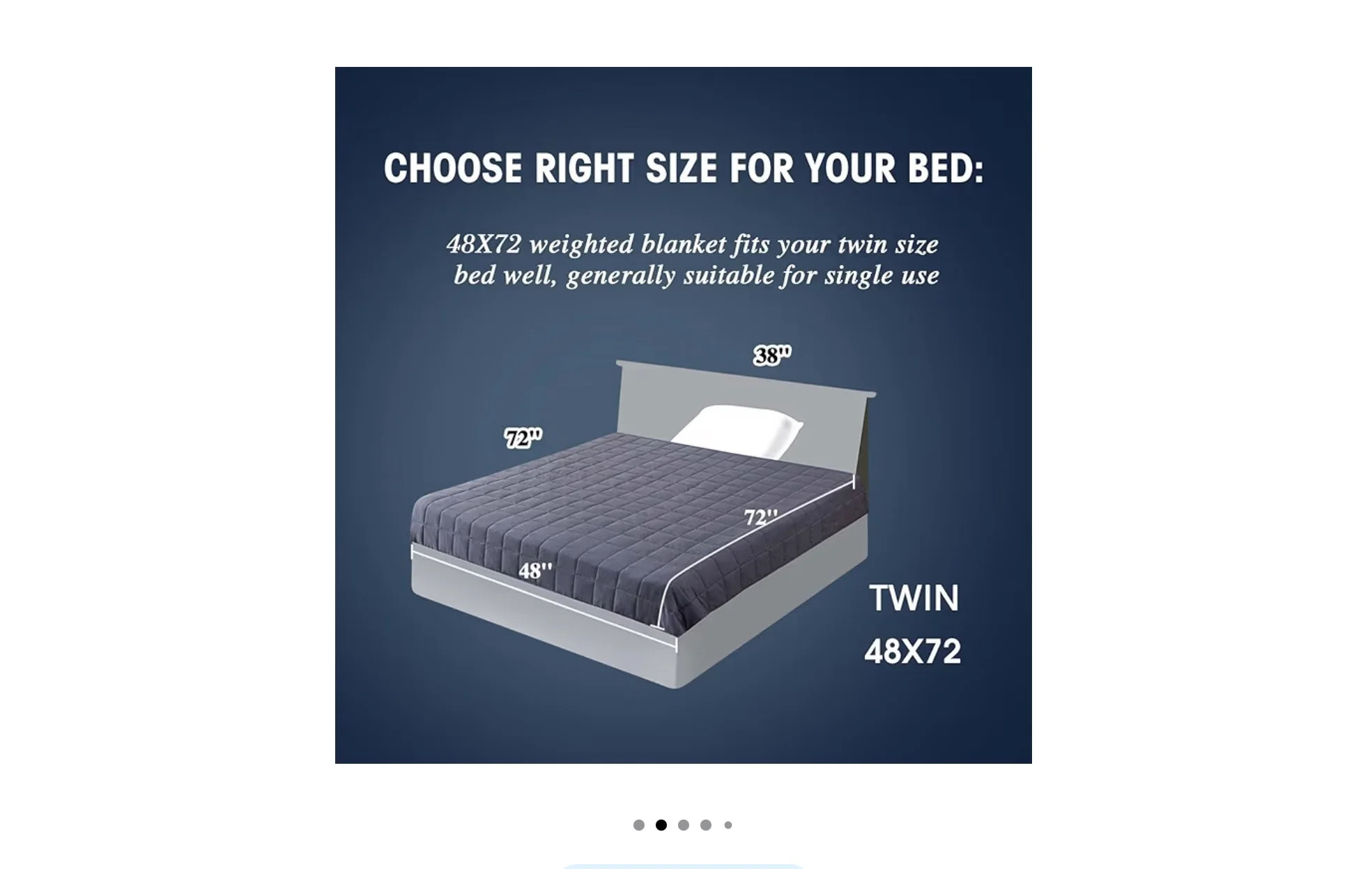 Adult Weighted Blanket TWIN bed size - 10 lbs.
