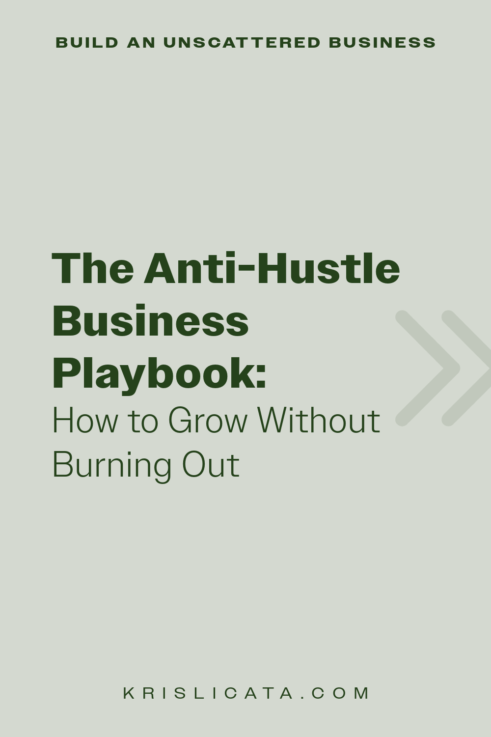 The Anti-Hustle Business Playbook: How to Grow Without Burning Out