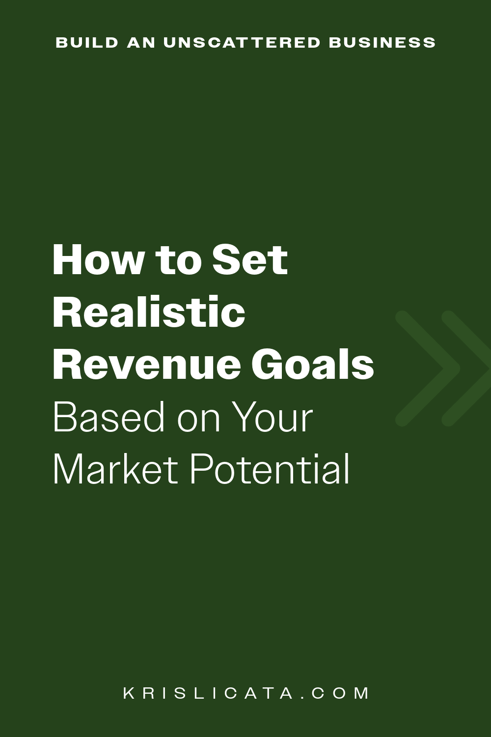 How to Set Realistic Revenue Goals Based on Your Market Potential