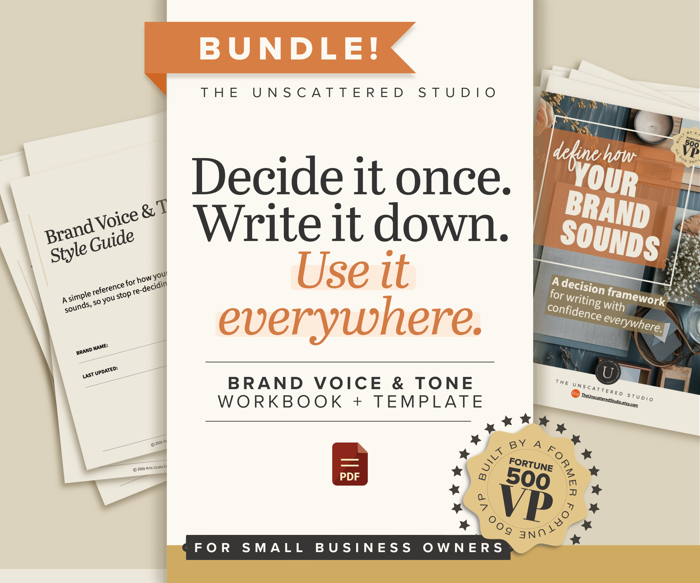 Brand Voice &amp; Tone Bundle | Define Your Messaging + Document it with the Style Guide Template