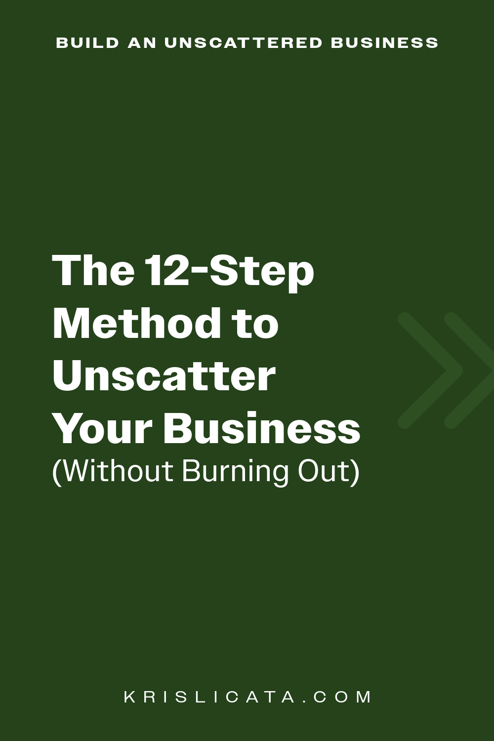 The 12-Steps to Unscatter Your Business (Without Burning Out)