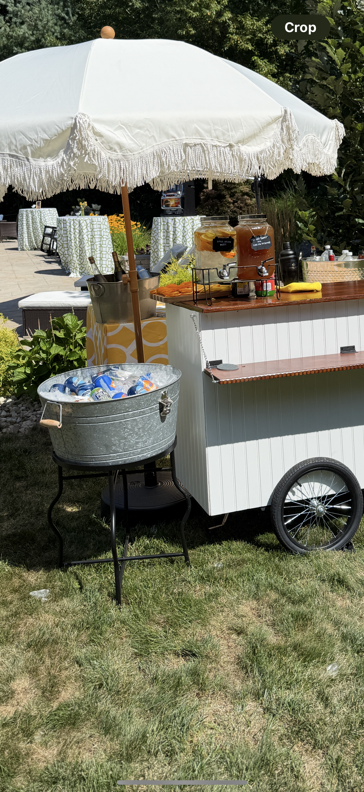 Galvanized Beverage Tub with Metal Stand