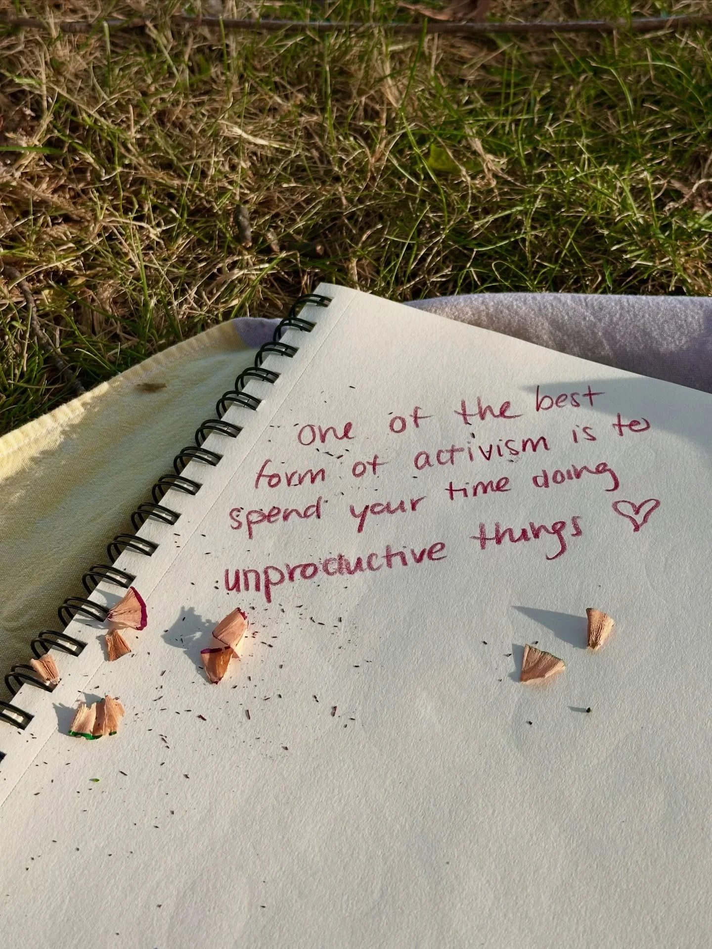 One of the best forms of activism is to spend your time doing unproductive things ❤️

Why? Because our value as human beings is not limited to what we can produce or the money we can earn. It exists as we are. Our system is literally built on the pre