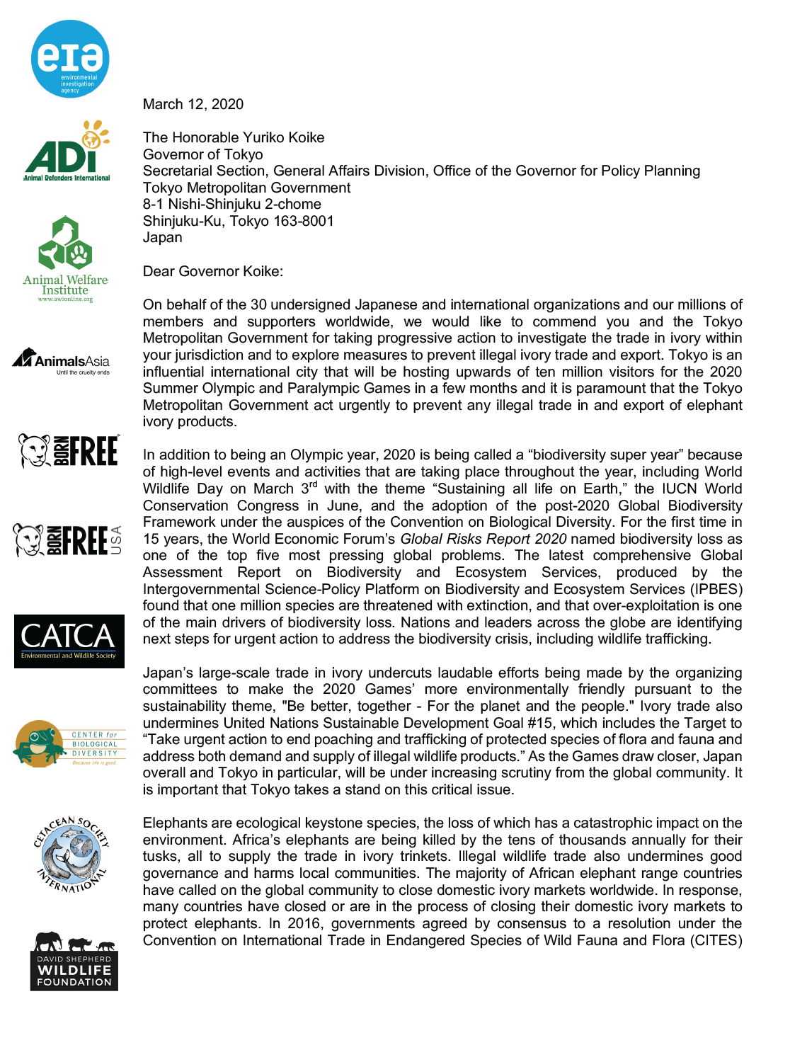 Appeal to Tokyo’s Governor LETTER thumb.png