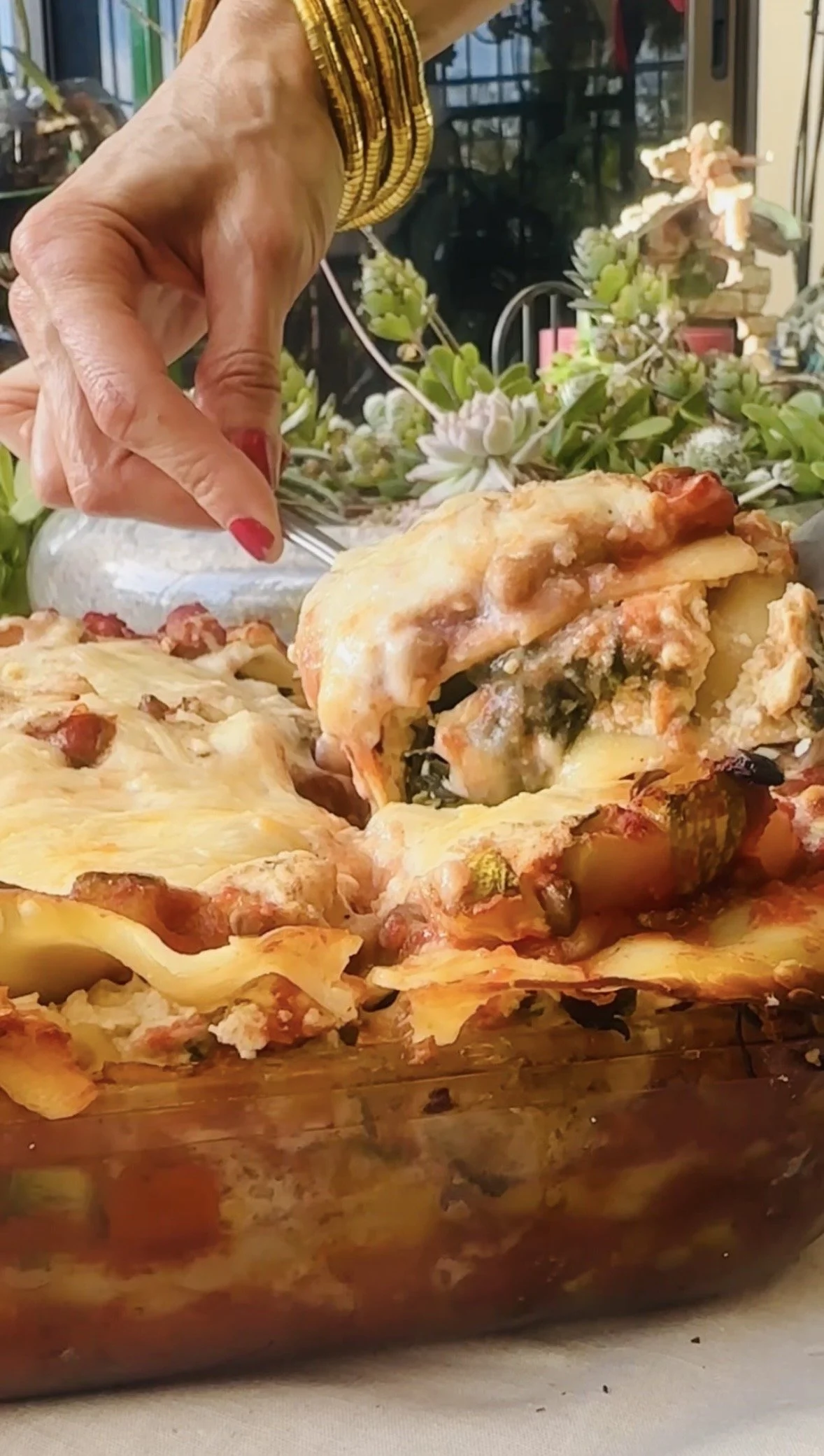 Lasagna Alta en Proteína con Ricotta de Tofu y Espinaca