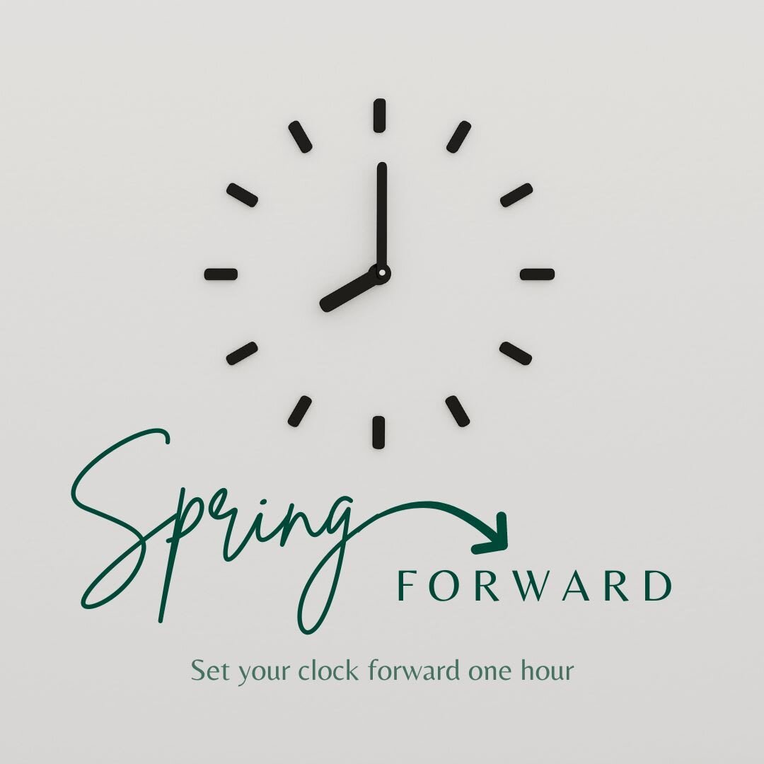Spring is here! Make sure to set your clocks one hour forward tonight for Daylight Savings Time! 🕒🌱🎉
#DaylightSavingsTime2024 #SpringHasSprung