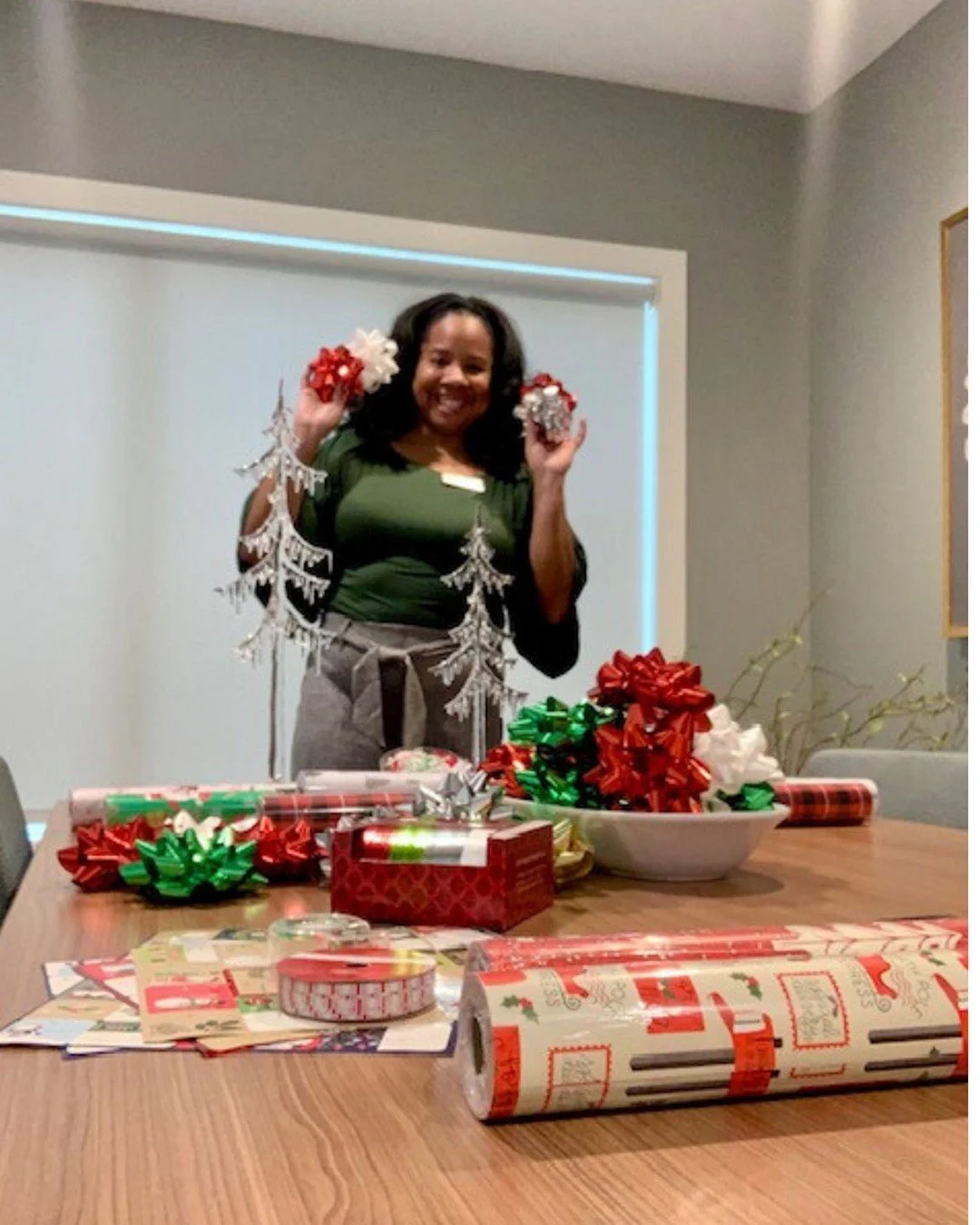 🎄Holiday wrapping? We've got it covered! Stop by our free Gift Wrap Station in the conference room during office hours! 🎁