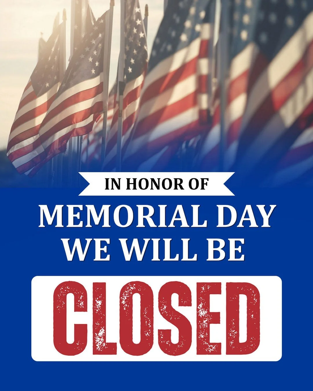 ❤️🤍💙 In Honor &amp; Remembrance ❤️🤍💙

This Memorial Day, we pause to honor and remember the heroes who gave their lives in service to our country. We hope everyone has a safe holiday spent with family, friends, and gratitude. Please note that our
