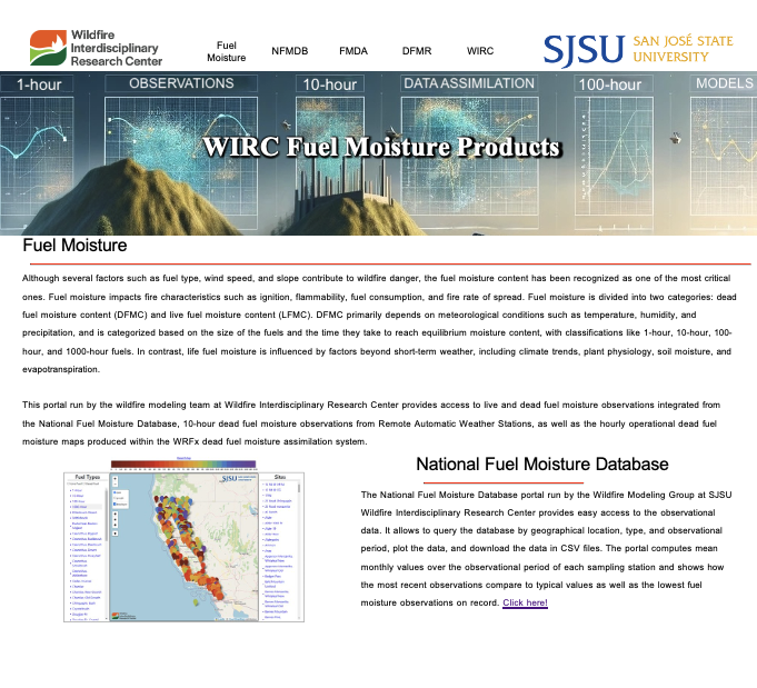 WIRC Fuel Moisture Portal