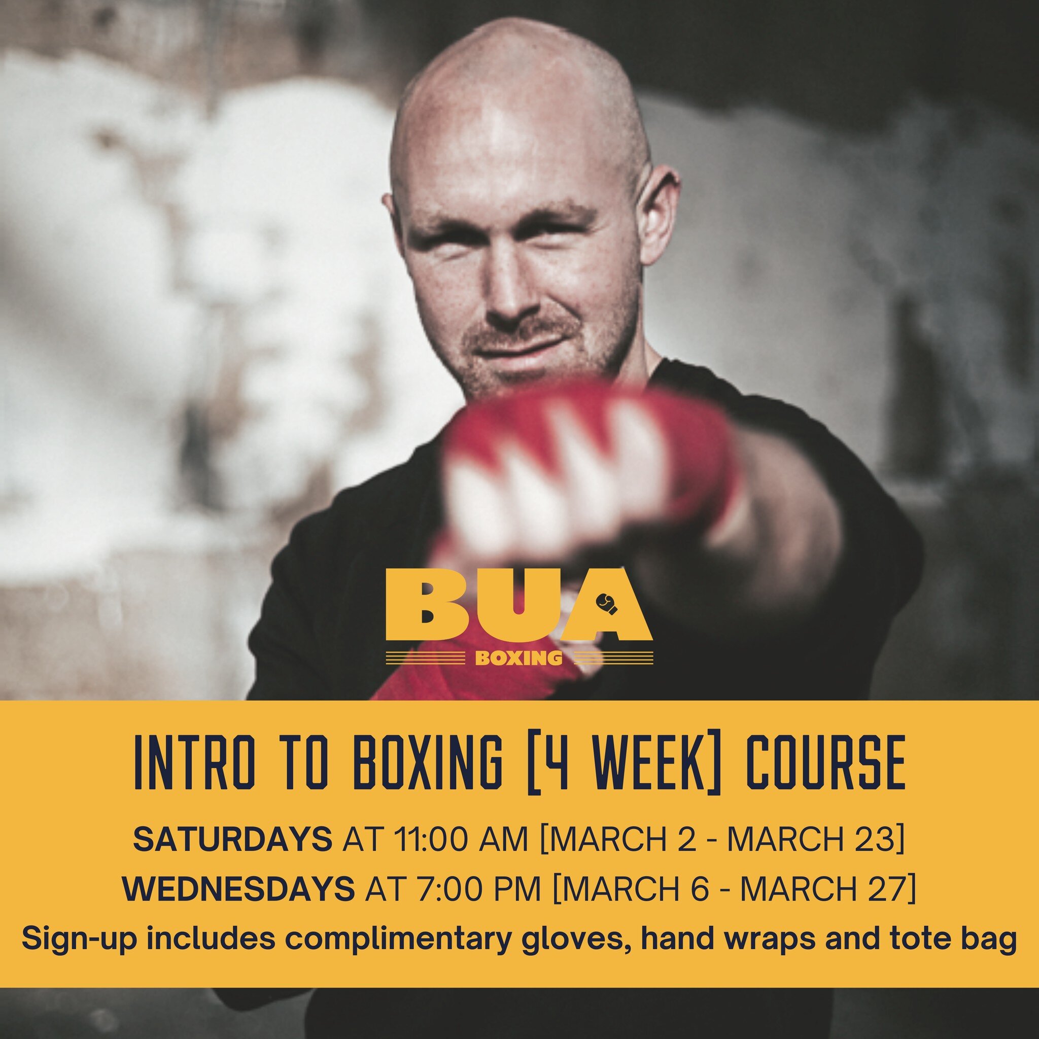 This March we're offering not one, but TWO Intro to Boxing Courses, and booking is now open!

Choose from either Saturday mornings at 11am (3/2, 3/9, 3/16, &amp; 3/23) or Wednesday evenings at 7pm (3/6, 3/13, 3/20, &amp; 3/27) &mdash; if you&rsquo;re