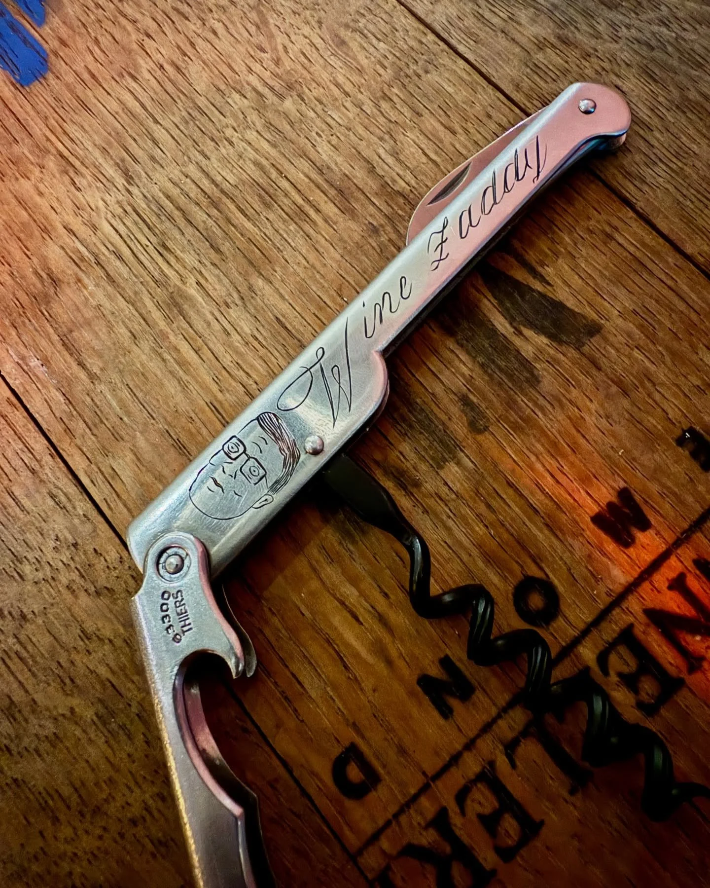 Little Cartailler-Deluc bad boy for one of my favorite Boise Somms @samuelwize. Dang it, Bobby. #handengraving #engraving #handmade  #wine #sommlife #sommelier #winekey #custom