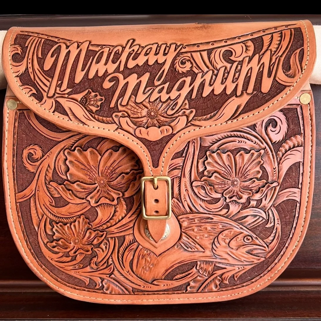 Wishing I was going to be in Sheridan this weekend for the Rocky Mountain Leather Show! If you&rsquo;re going, keep an out for this guy in the World Leather Debut! #leather #leathercraft #leatherwork #handmade #westernart #westerncraft #boise #idaho