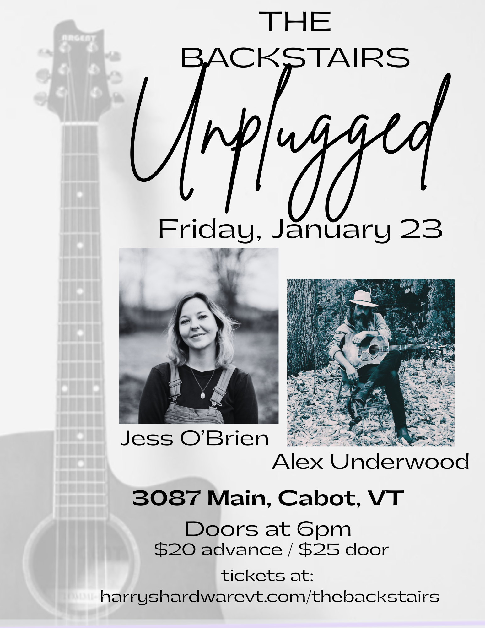 The Backstairs Unplugged, featuring Jess O'Brien & Alex Underwood