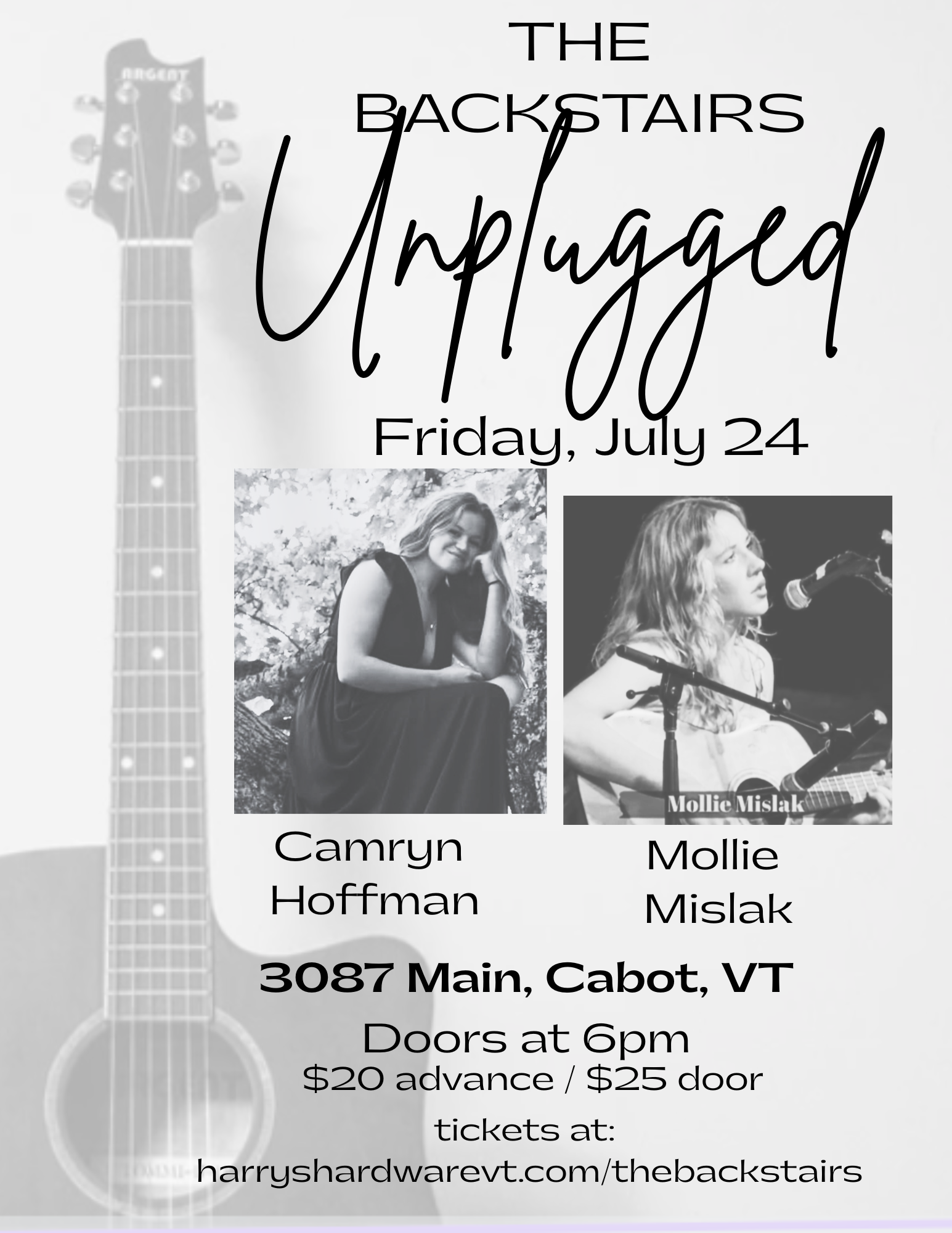 The Backstairs Unplugged, featuring Camryn Hoffman &amp; Mollie Mislak