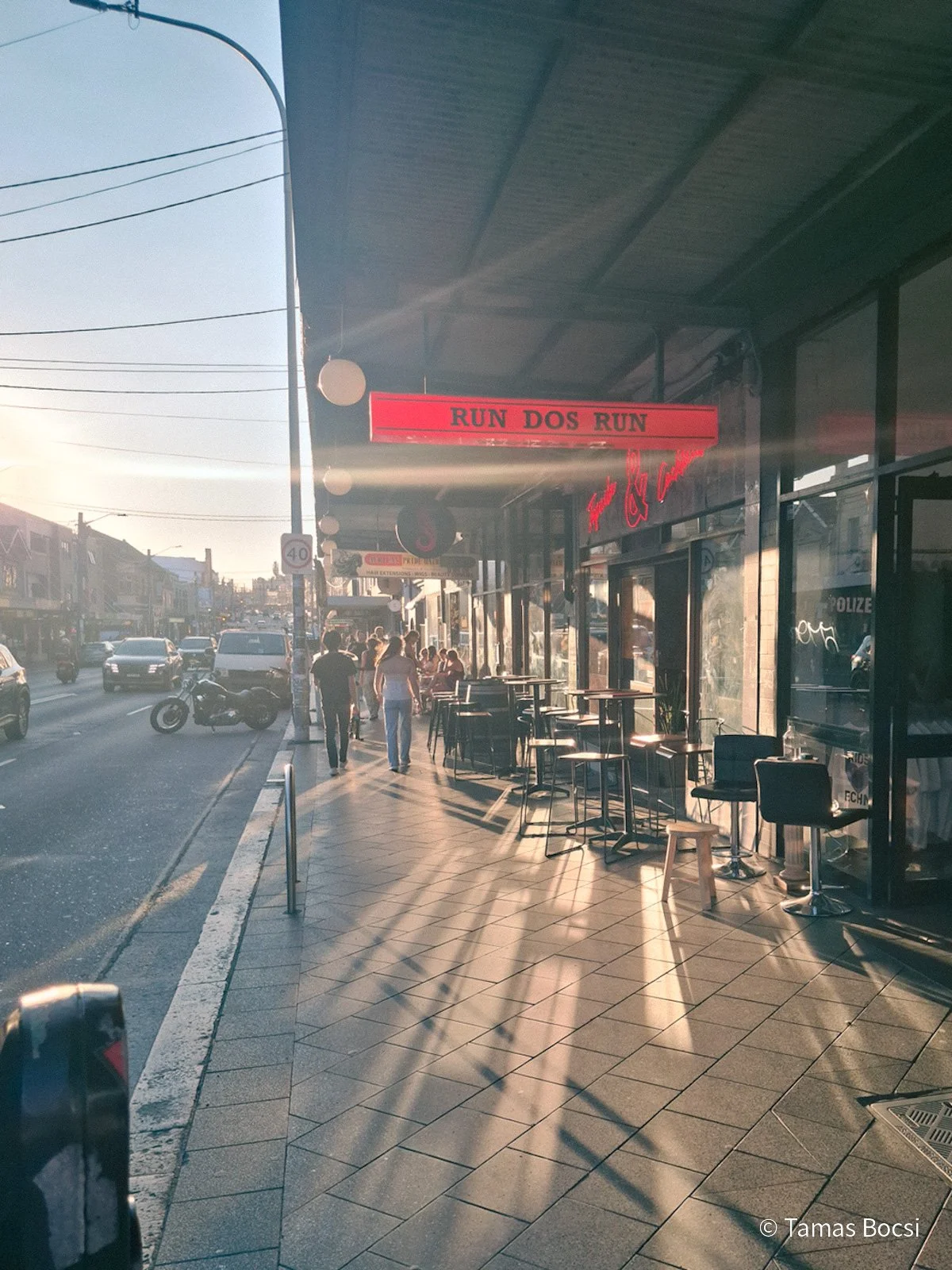 Street in Newtown - at sunset