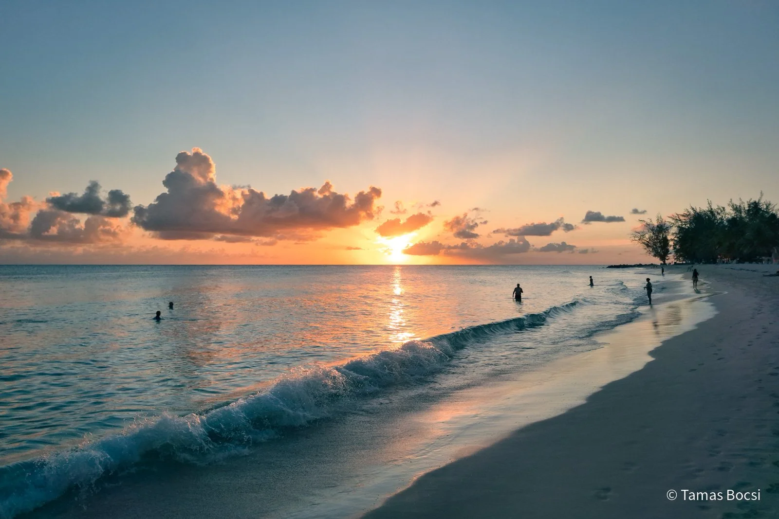 Dover Beach at sunset