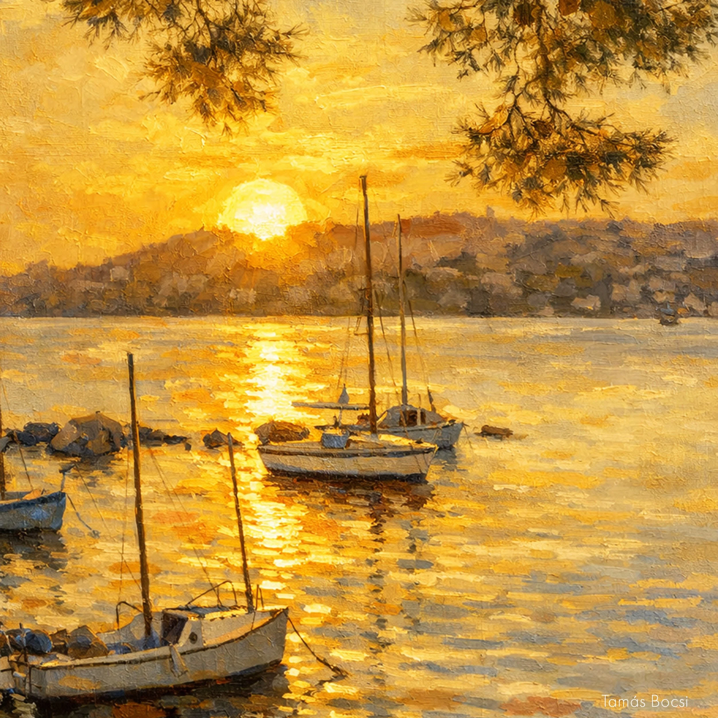 Cap dAntibes - Impressionist Golden Light - Closeup-detail