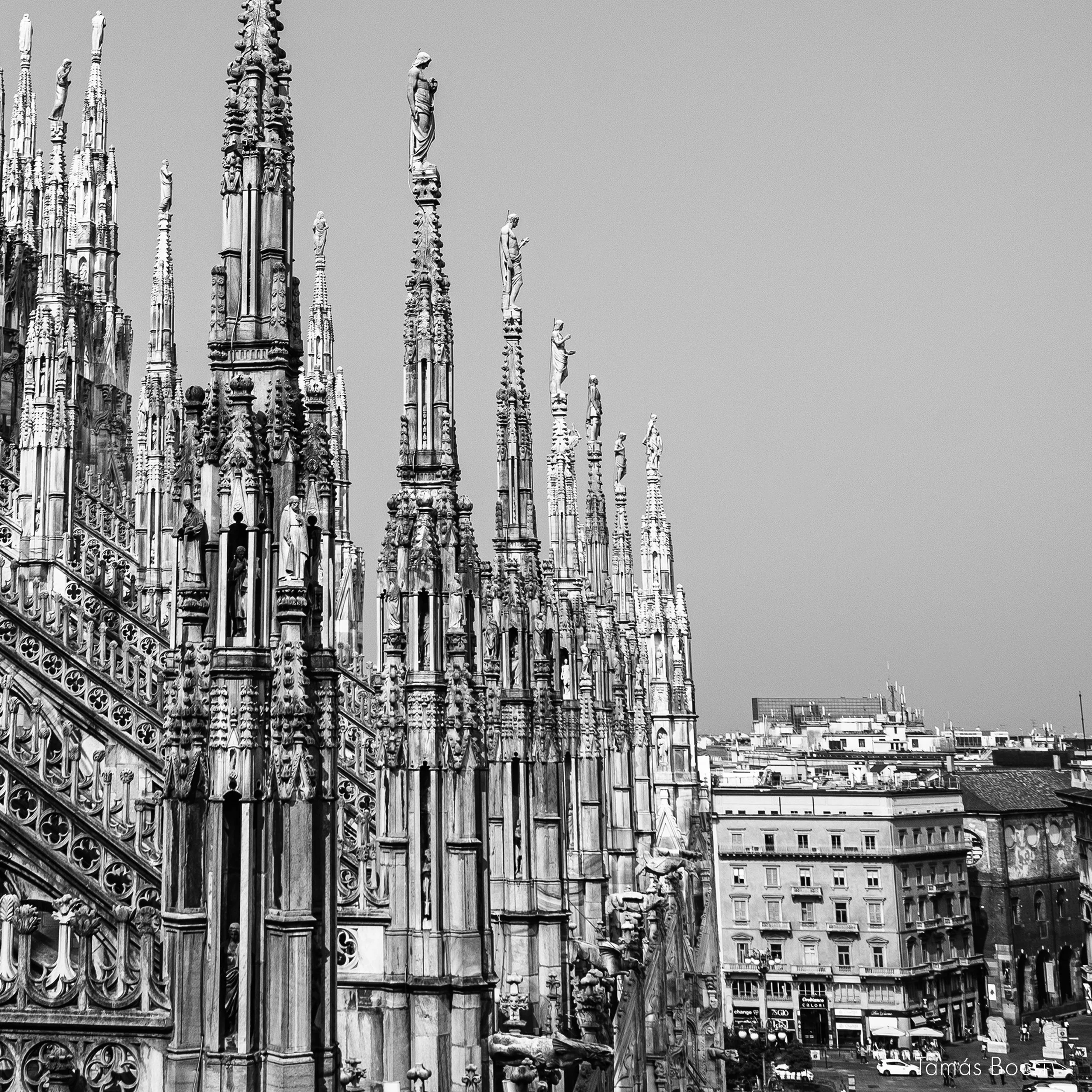 Milan - Duomo Rooftop Spires - Closeup-detail