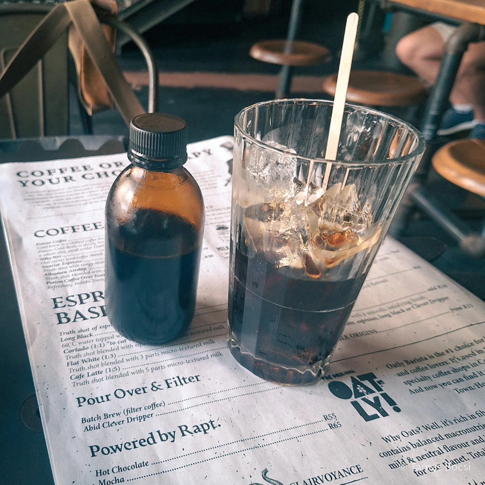 Cold-brew coffee at Truth Coffee
