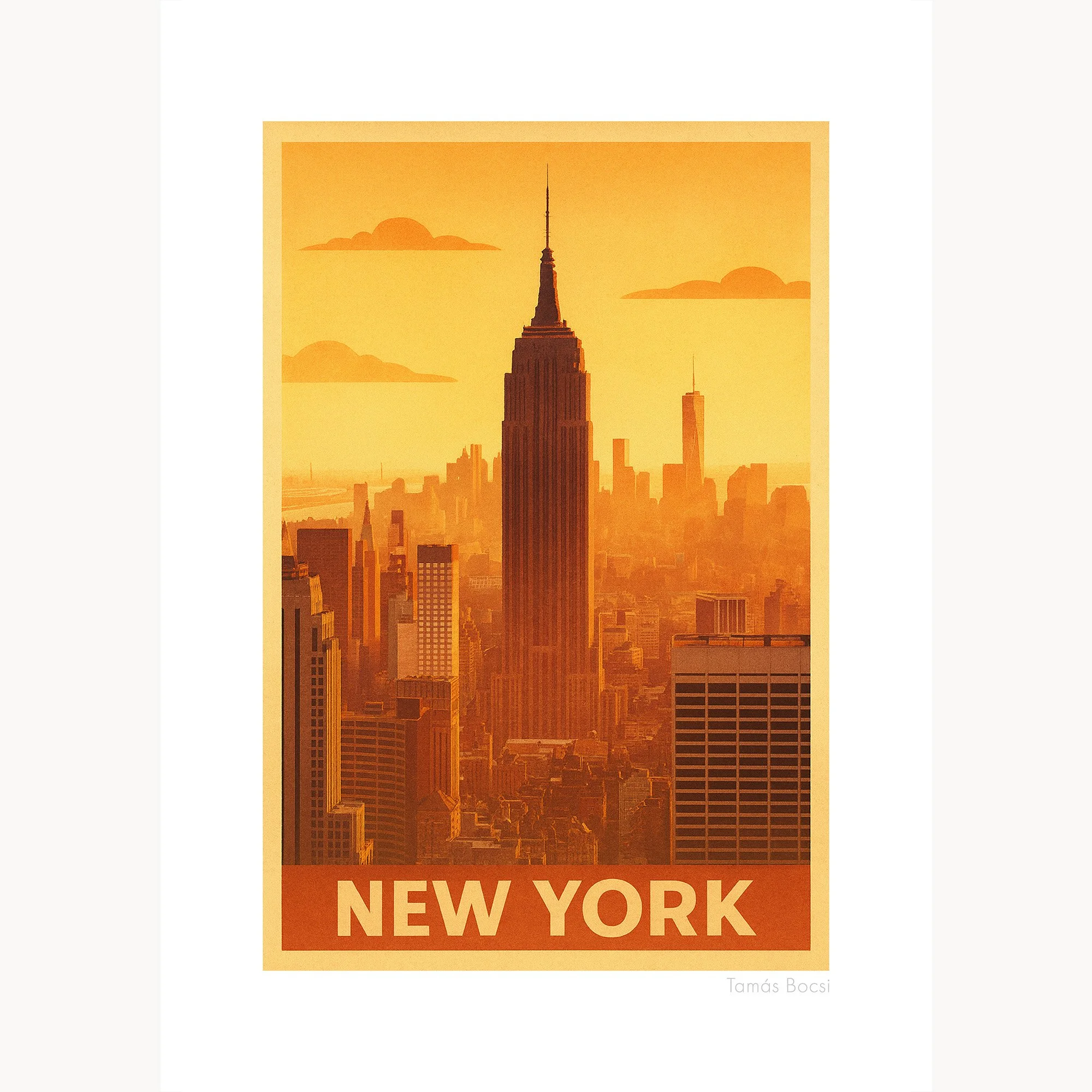 New York Skyline - Vintage Poster Edition