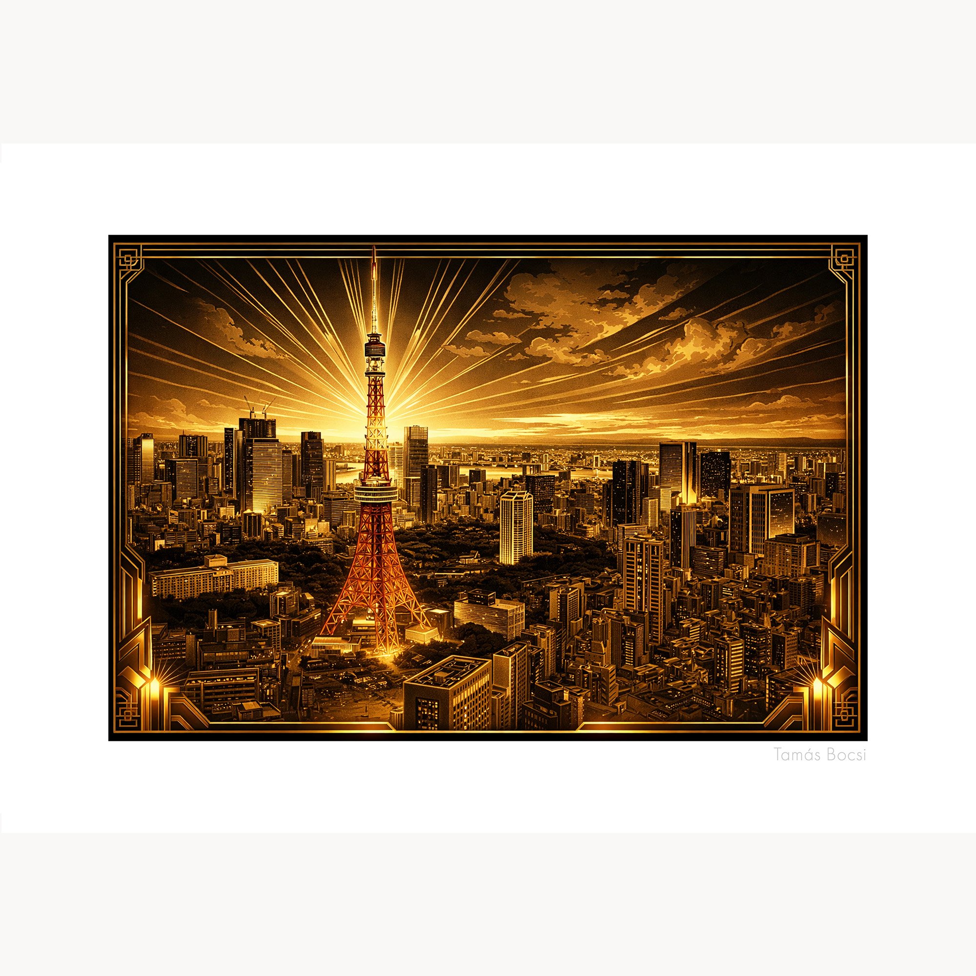 Tokyo Tower - Golden Radiance Edition - Poster.jpg
