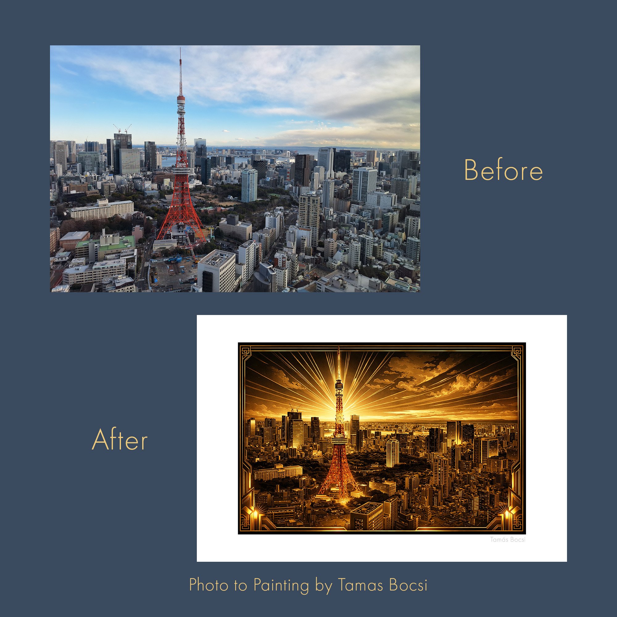 Tokyo Tower - Golden Radiance Edition - Before-After-Comparison.jpg