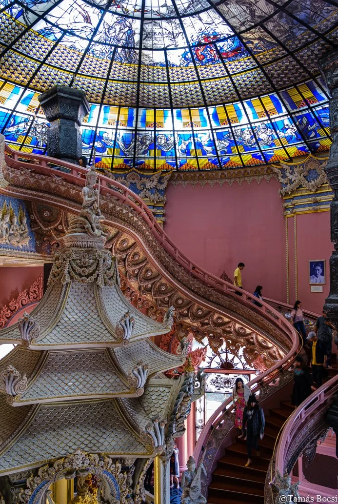 Stair case in Erawan museum