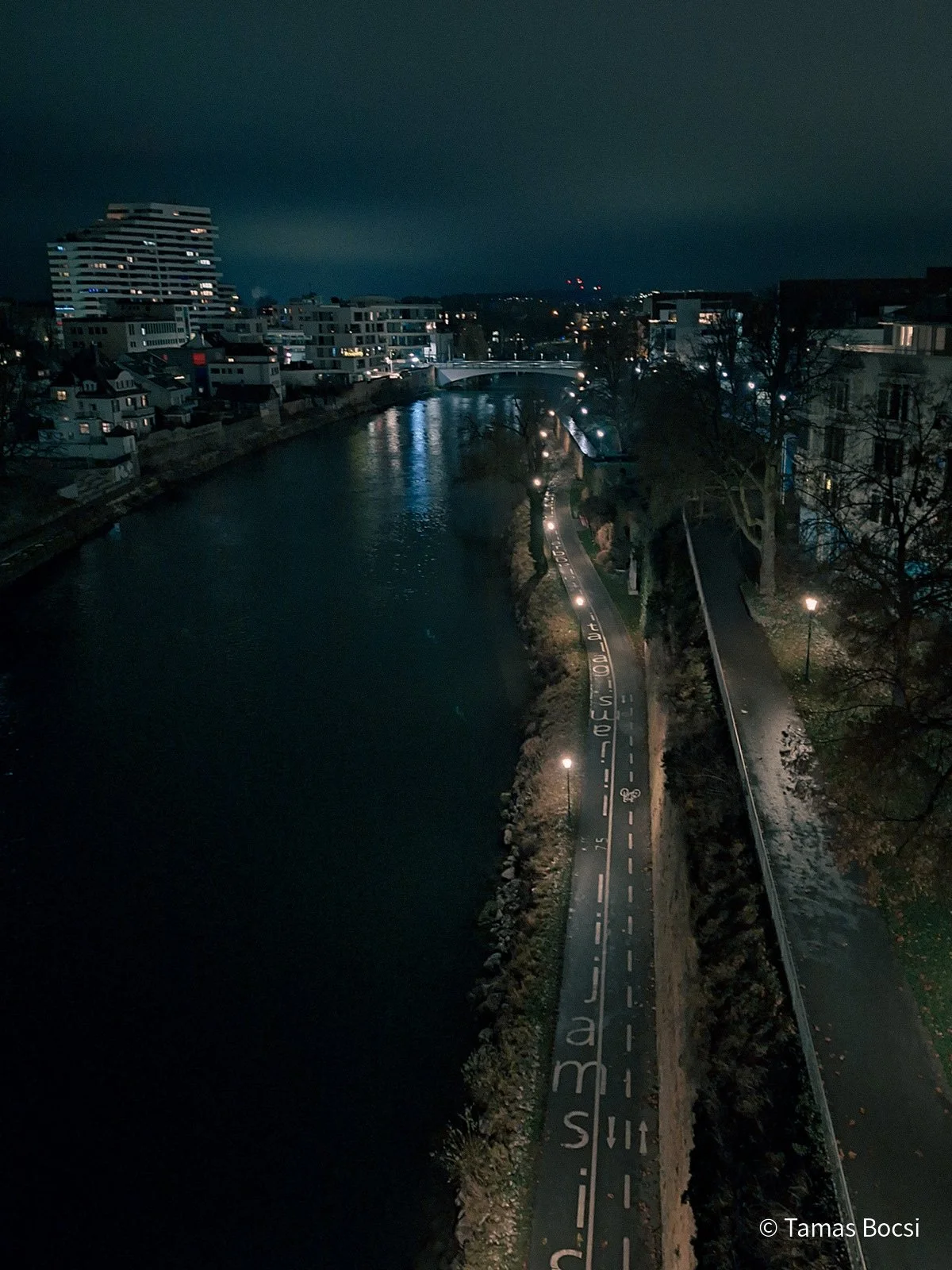 View from Berblinger Turm Ulm - at night