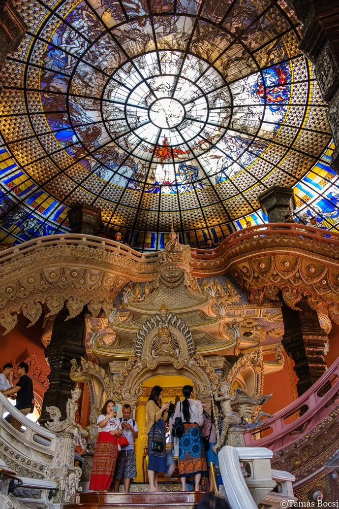Staircase and ceiling in Erawan museum
