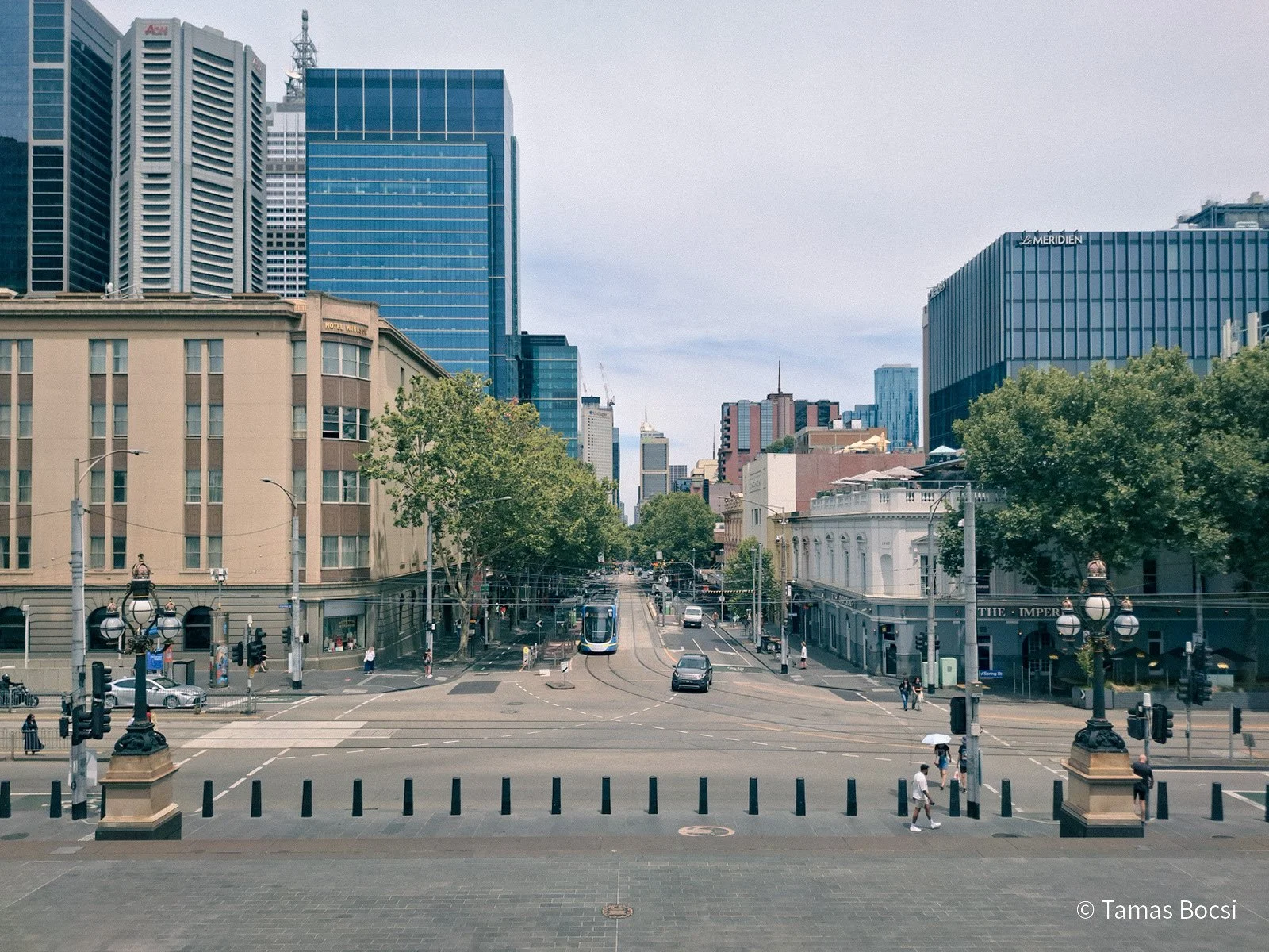View on Bourke Street from Parliament of Victoria